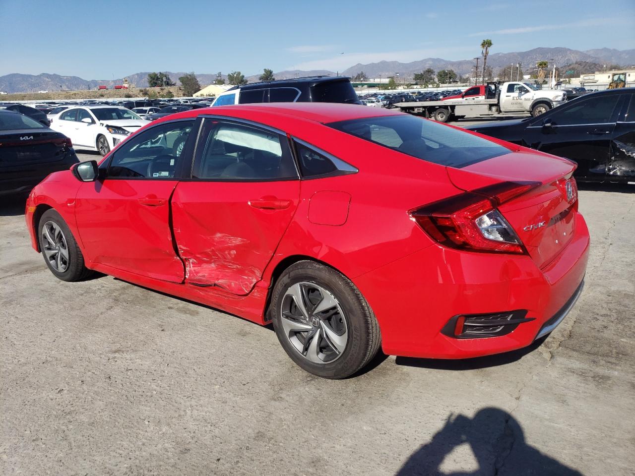 2020 Honda Civic VIN 2HGFC2F64LH520034 Copart auction photo, side damage thumbnail 2