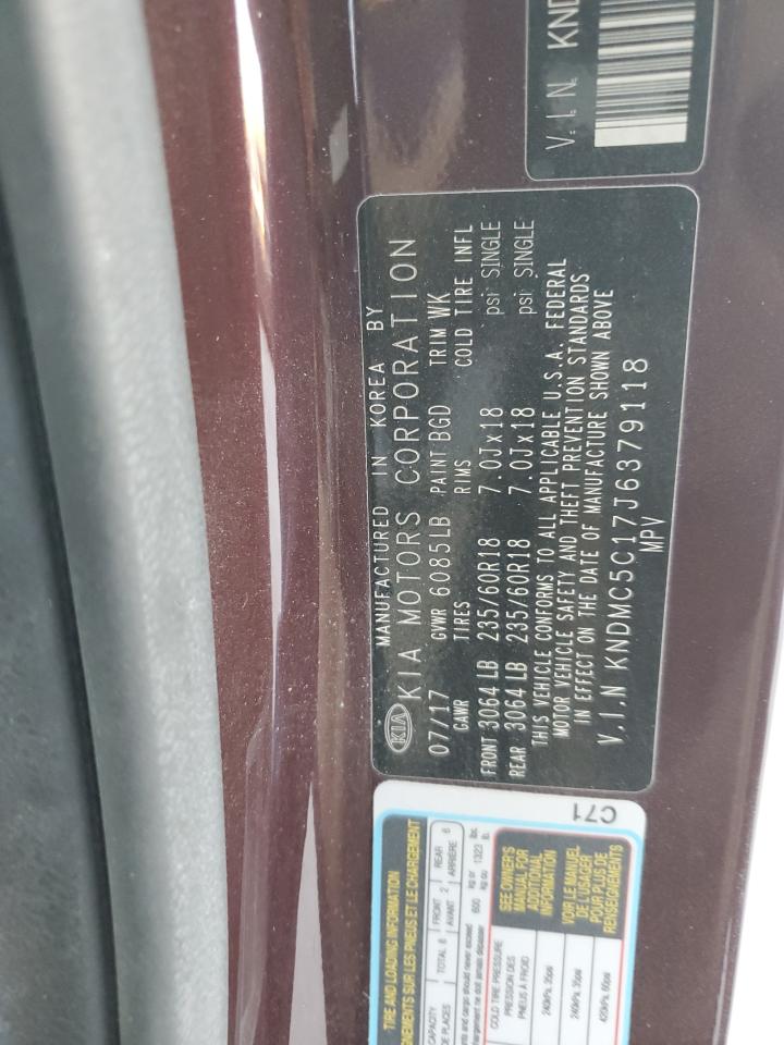 2018 KIA Sedona VIN KNDMC5C17J6379118 Copart auction photo, side damage thumbnail 13
