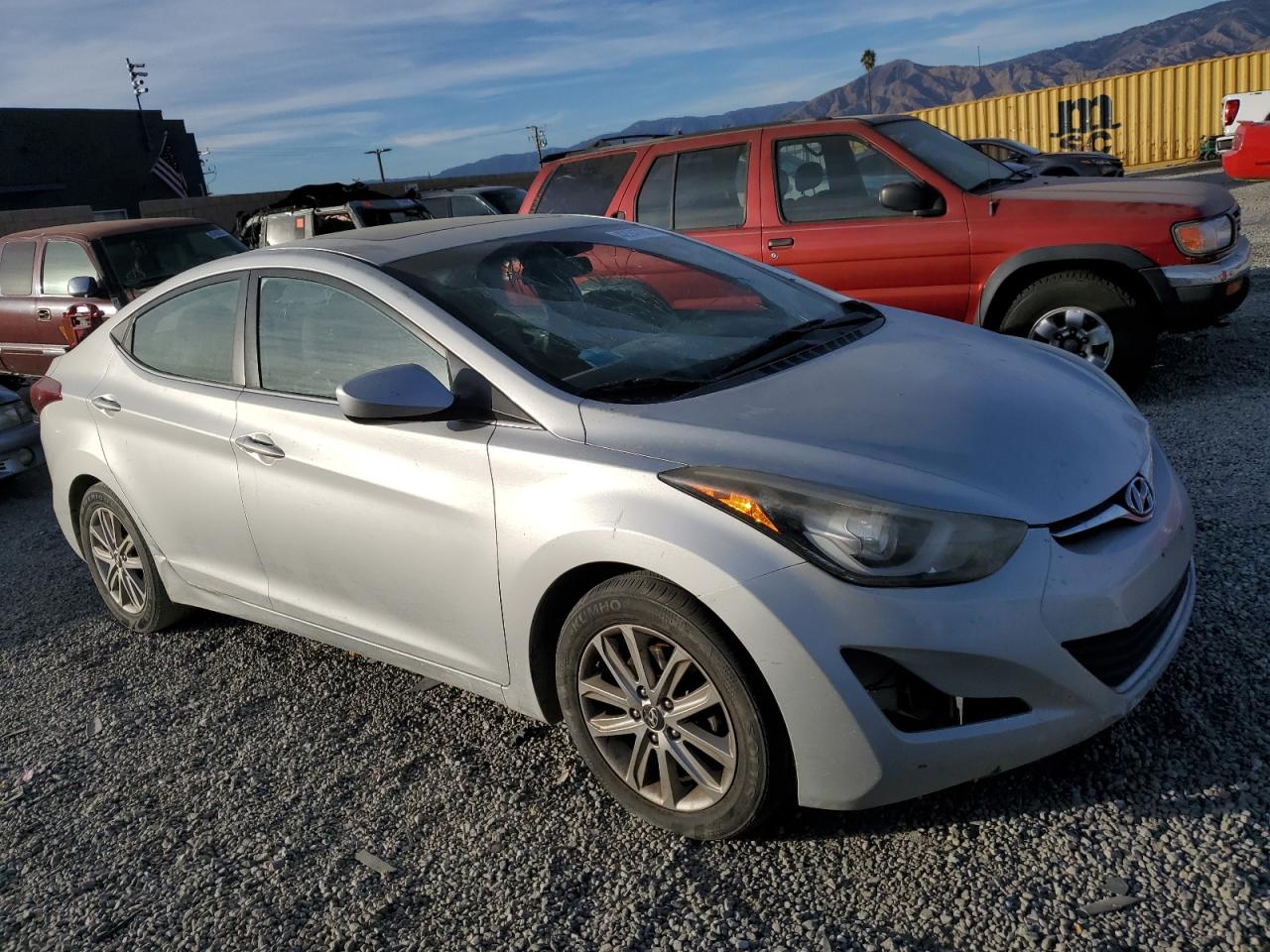 2015 Hyundai Elantra VIN 5NPDH4AEXFH550314 Copart auction photo, vandalism damage thumbnail 4