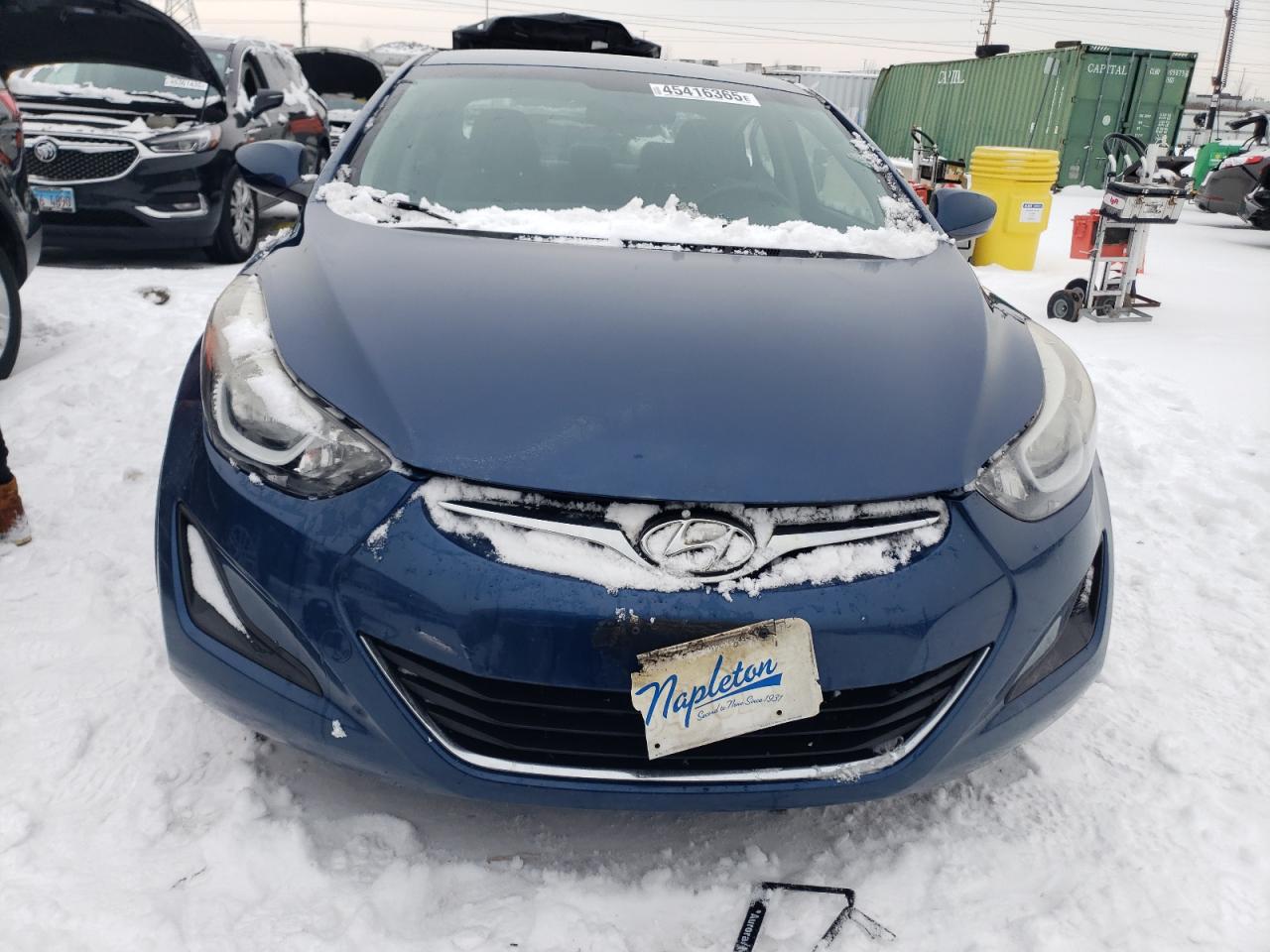 2015 Hyundai Elantra VIN KMHDH4AE1FU253532 Copart auction photo, side damage thumbnail 5