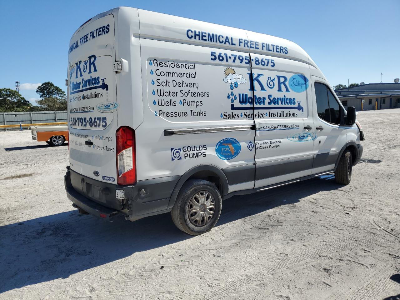 2015 Ford Transit VIN 1FTNR2XGXFKA87087 Copart auction photo, all over / minor dent/scratches damage thumbnail 3