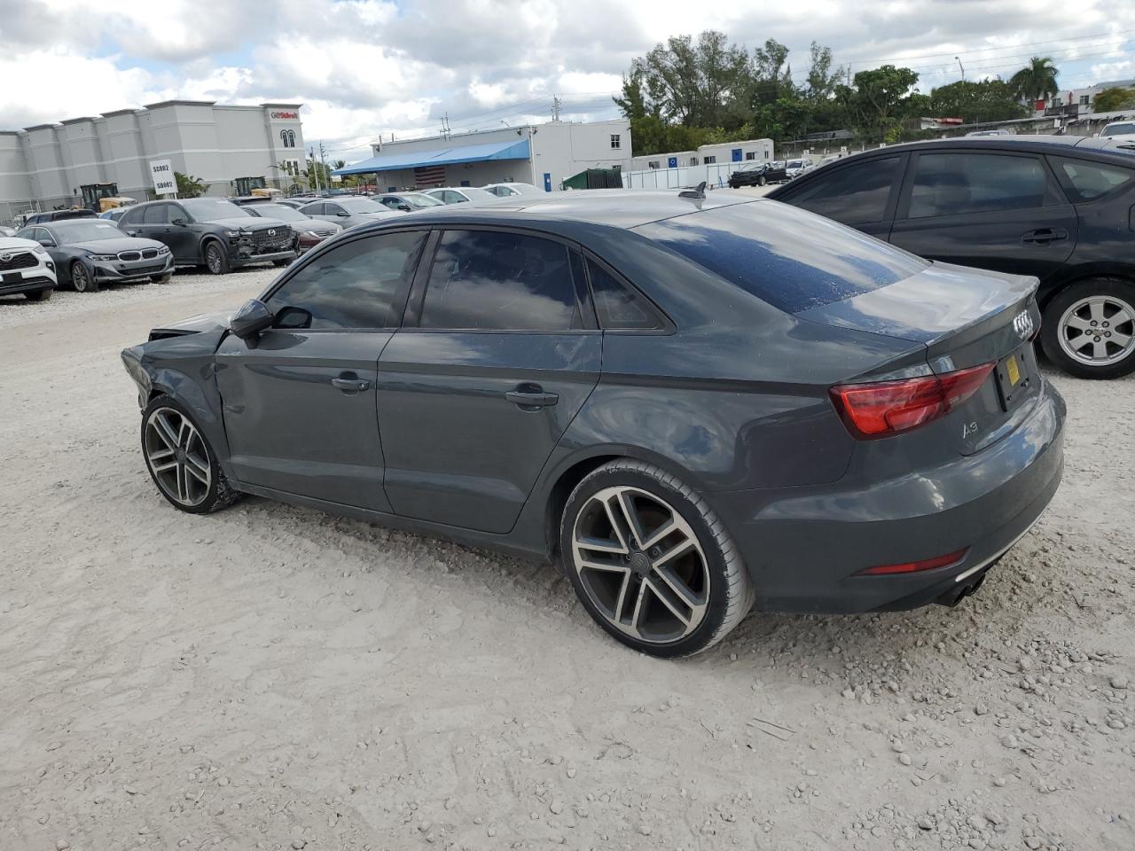 2018 Audi A3 VIN WAUAUGFF2J1031045 Copart auction photo, front end / side damage thumbnail 2
