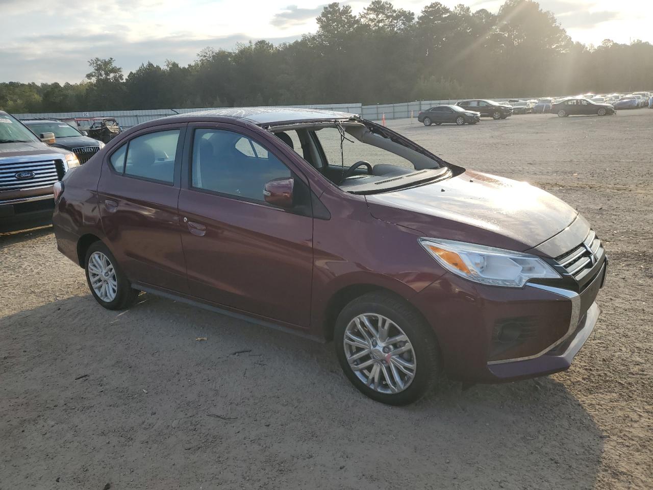 2024 Mitsubishi Mirage VIN ML32FVFJ3RHF04129 Copart auction photo, all over damage thumbnail 4