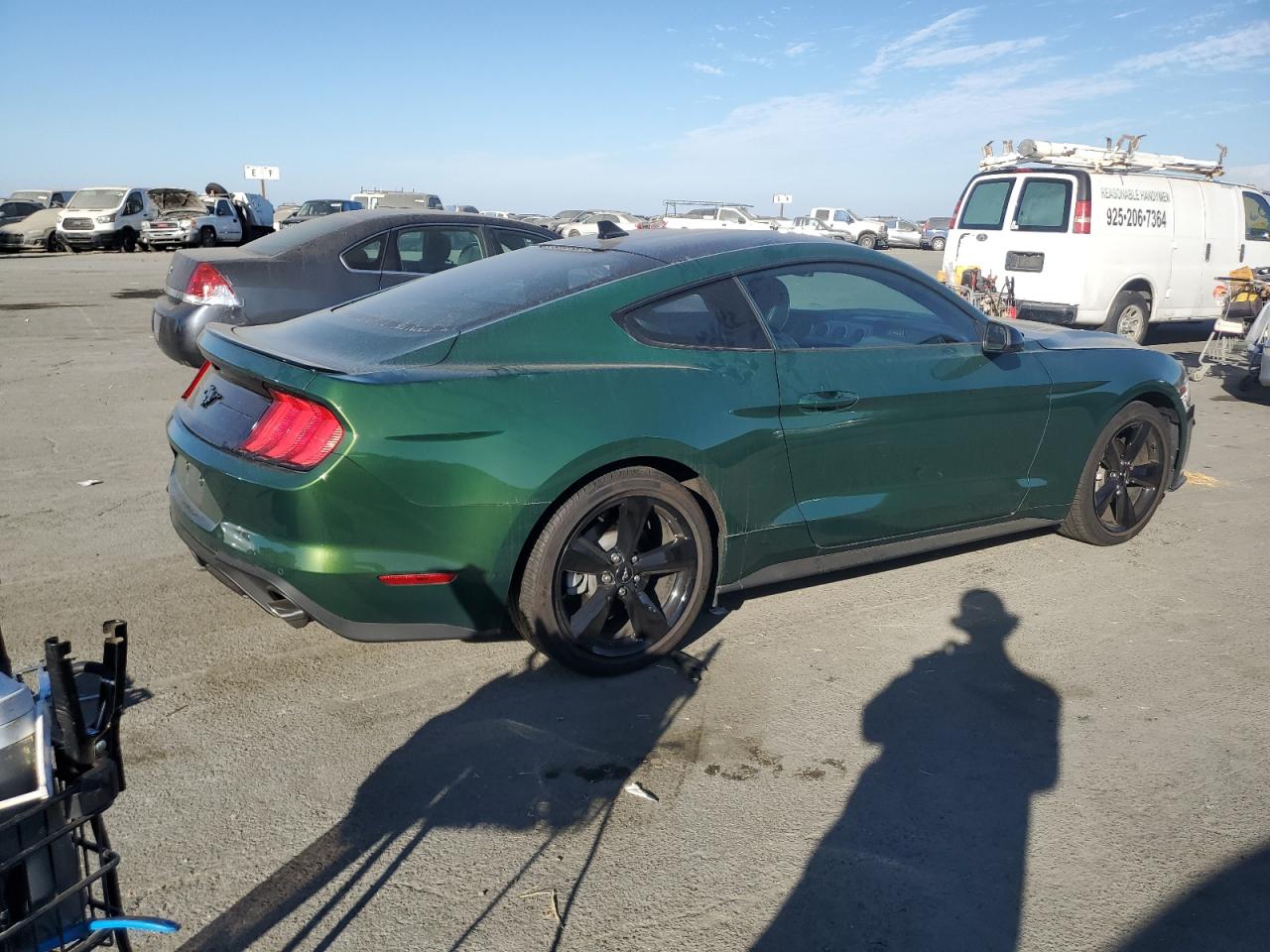 2022 Ford Mustang VIN 1FA6P8THXN5139171 Copart auction photo, rear end damage thumbnail 3
