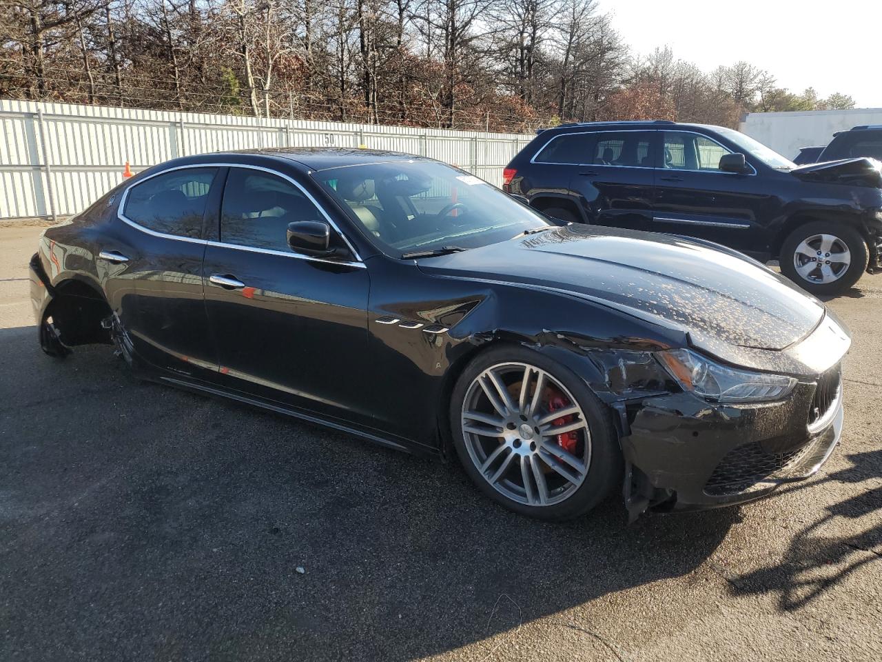 2015 Maserati Ghibli VIN ZAM57RTA6F1138196 Copart auction photo, rear end / front end damage thumbnail 4