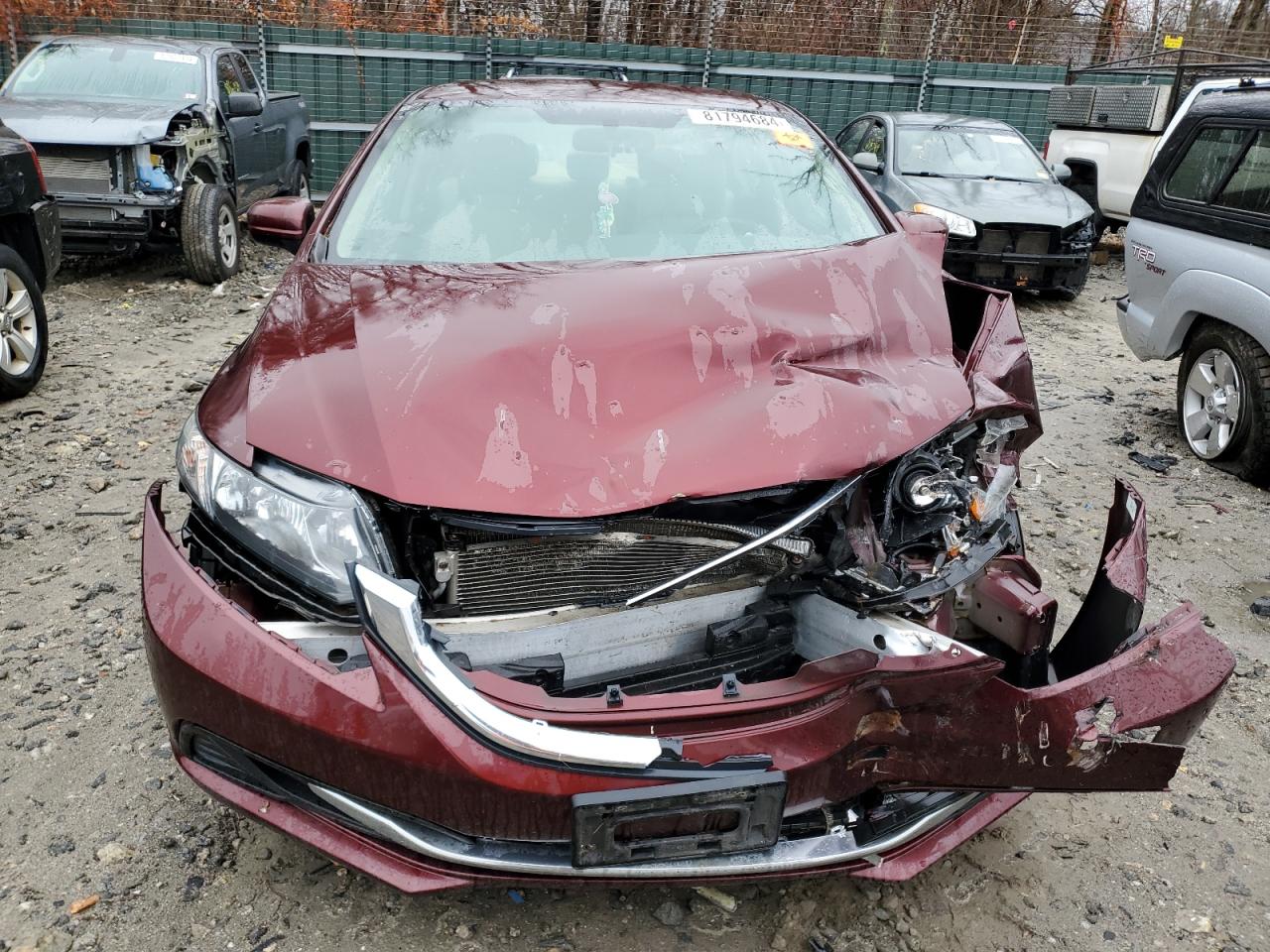 2015 Honda Civic VIN 19XFB2F51FE293832 Copart auction photo, front end / minor dent/scratches damage thumbnail 5