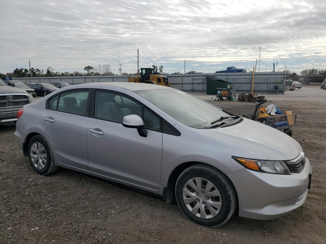 2012 Honda Civic VIN 19XFB2E54CE064476 Copart auction photo, side damage thumbnail 4