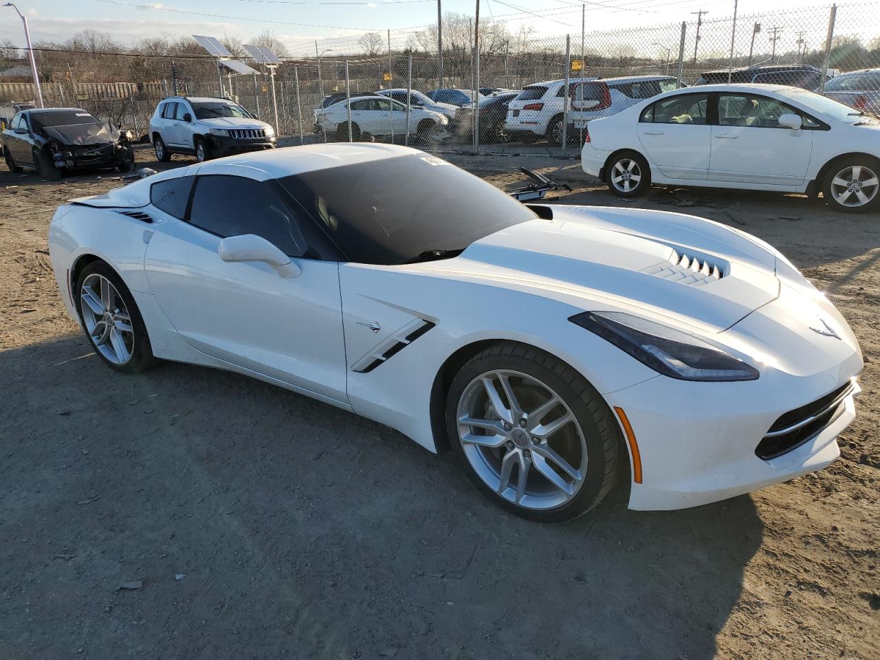 2019 Chevrolet Corvette VIN 1G1YB2D74K5112458 Copart auction photo, side / rear end damage thumbnail 4