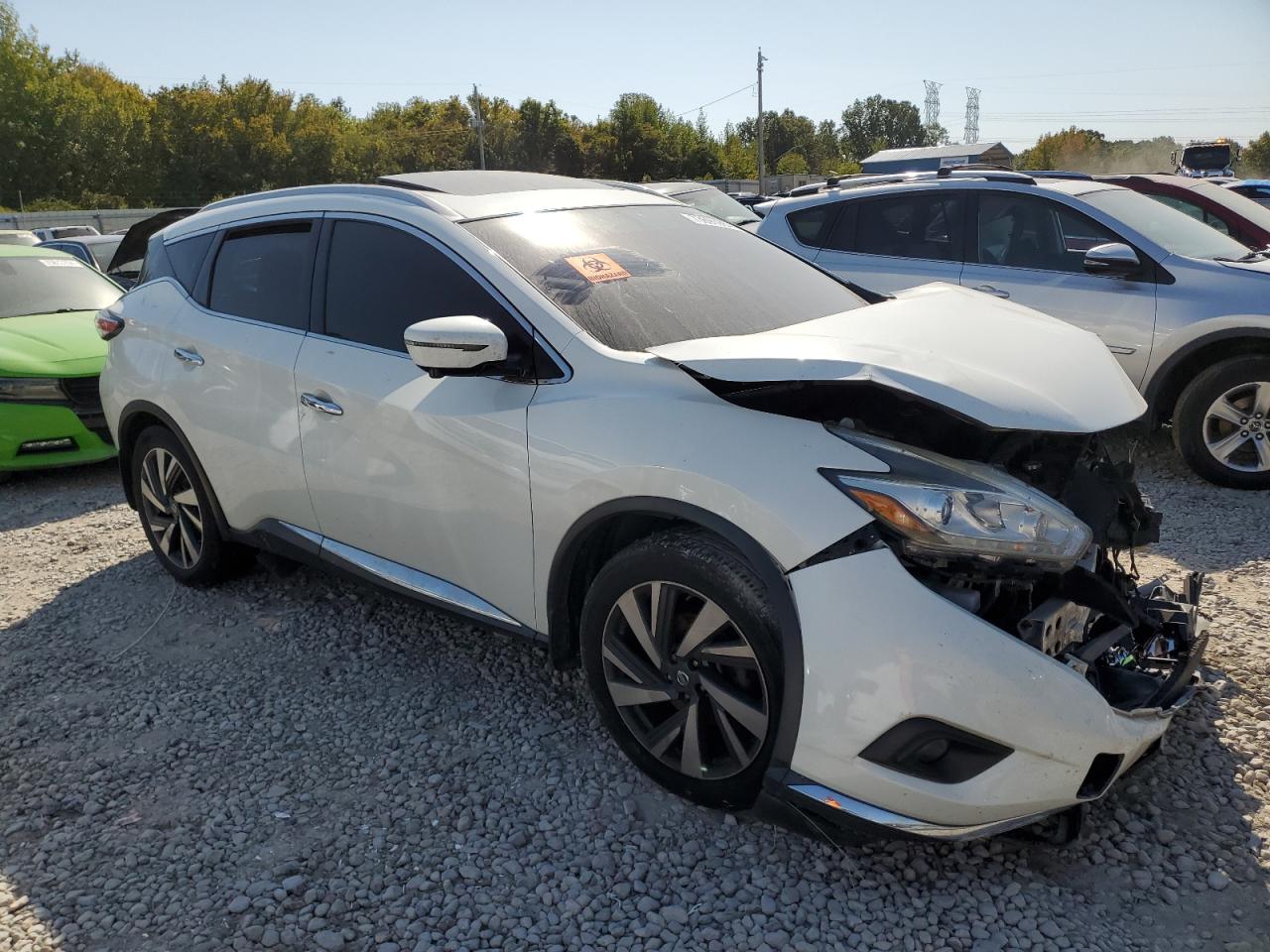 2016 Nissan Murano VIN 5N1AZ2MH8GN120739 Copart auction photo, front end / side damage thumbnail 4
