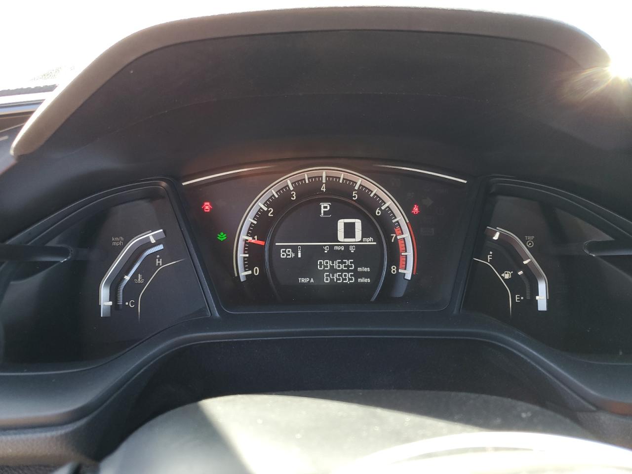 2016 Honda Civic VIN 2HGFC4B05GH313221 Copart auction photo, rear end / front end damage thumbnail 9