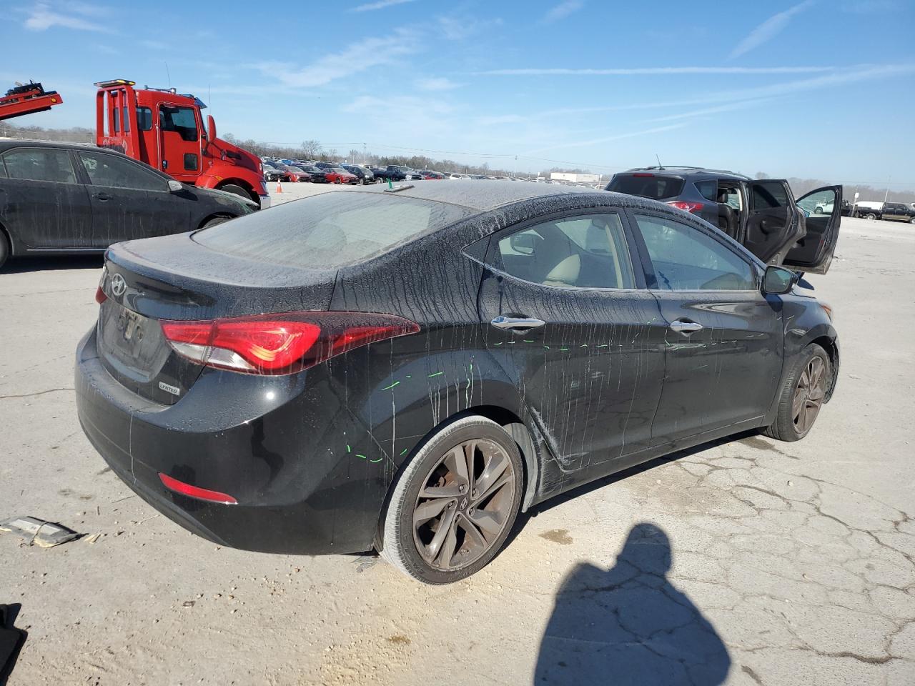 2014 Hyundai Elantra VIN 5NPDH4AE0EH468669 Copart auction photo, all over damage thumbnail 3