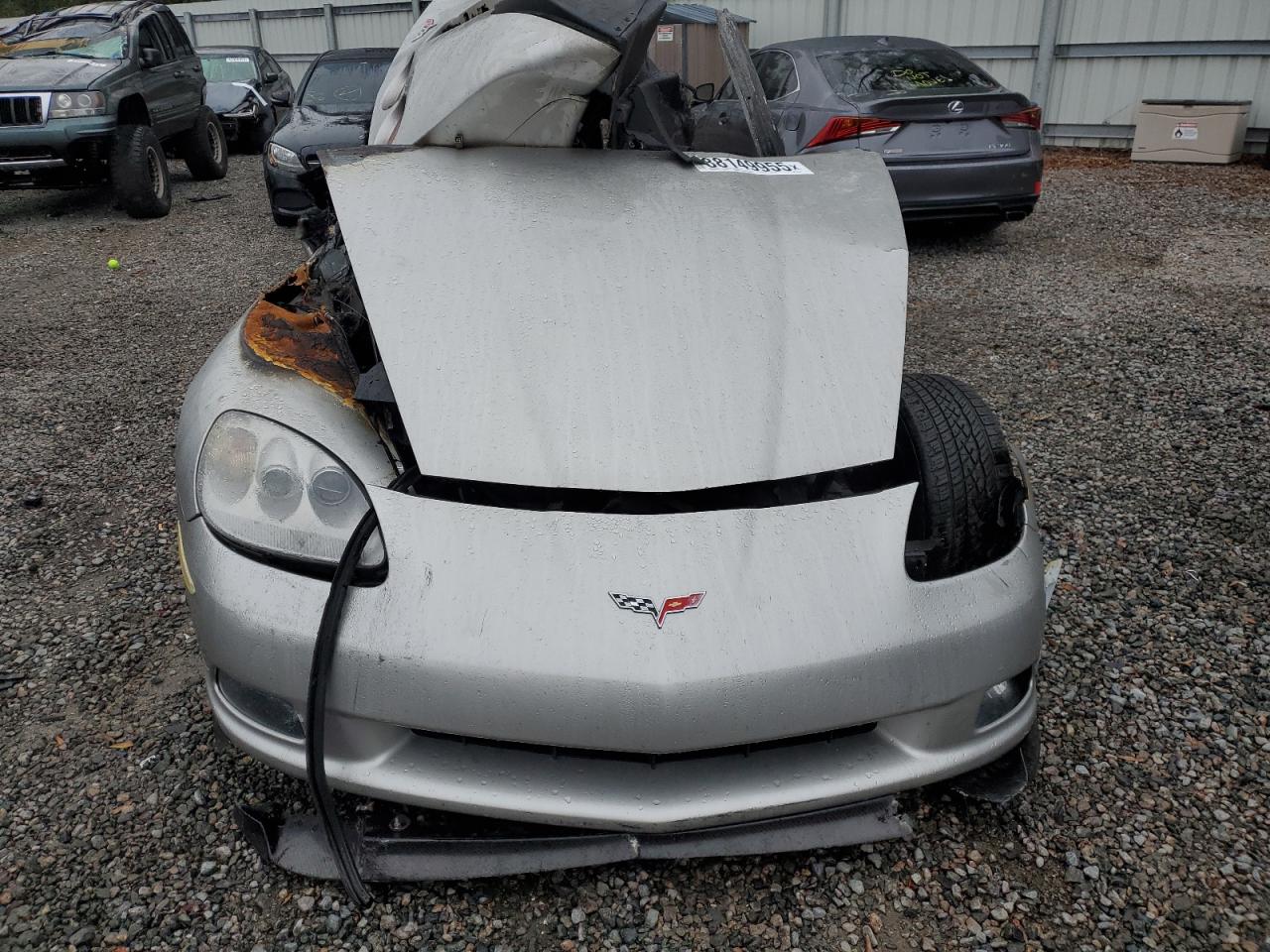 2008 Chevrolet Corvette VIN 1G1YY26W185121761 Copart auction photo, burn / missing/altered vin damage thumbnail 5