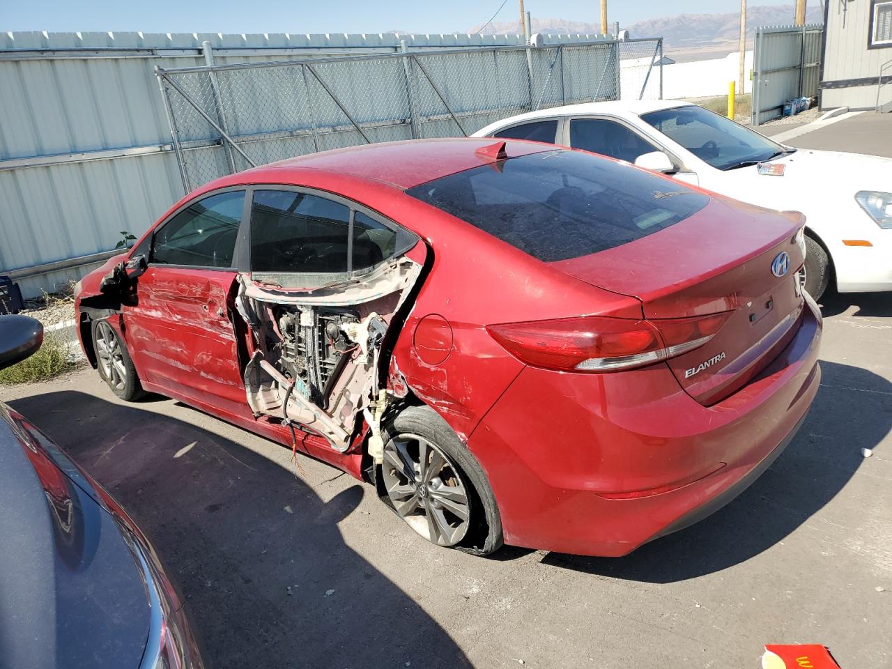 2017 Hyundai Elantra VIN KMHD84LFXHU068405 Copart auction photo, side damage thumbnail 2