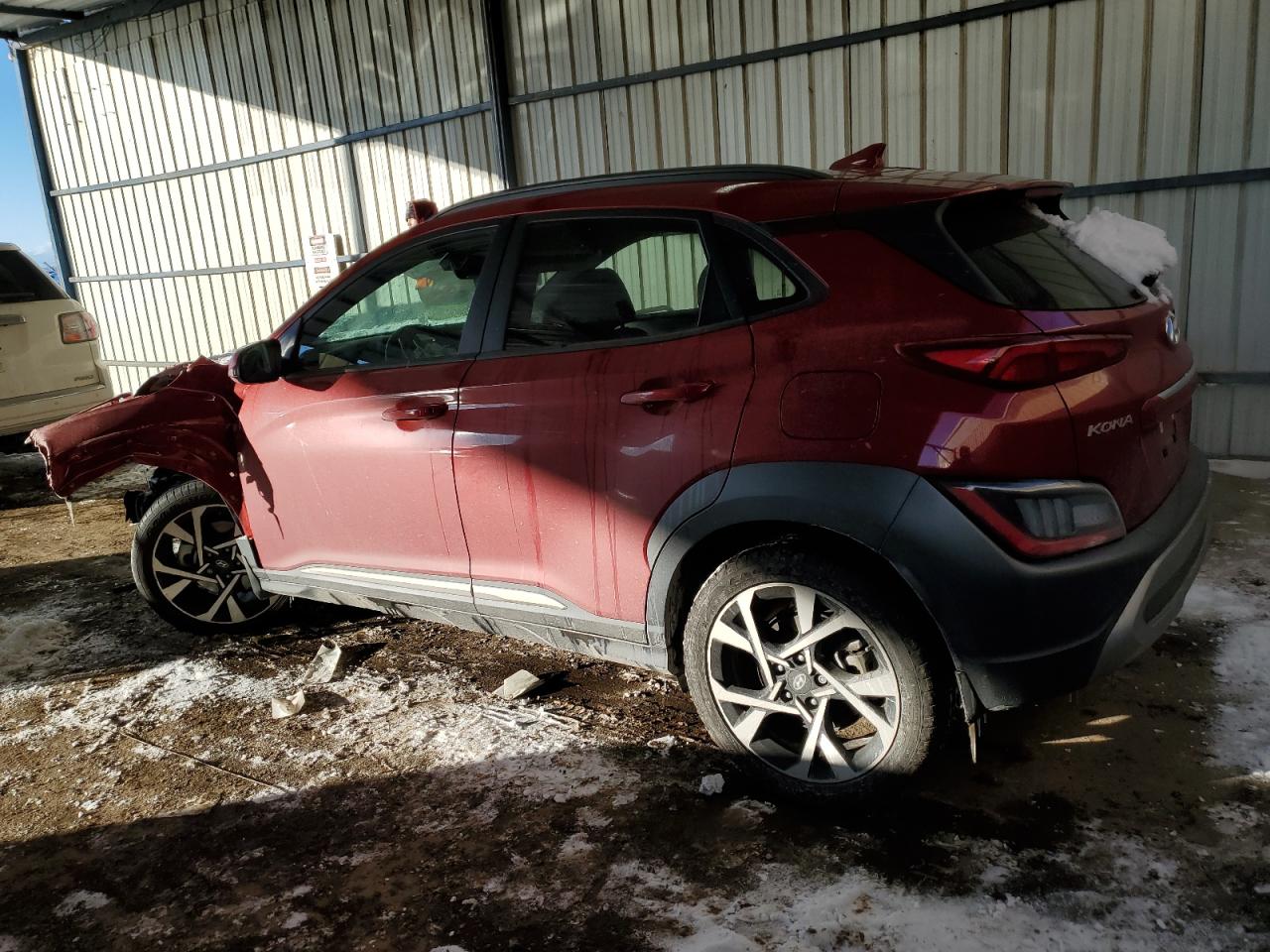 2022 Hyundai Kona VIN KM8K5CA33NU921886 Copart auction photo, front end damage thumbnail 2