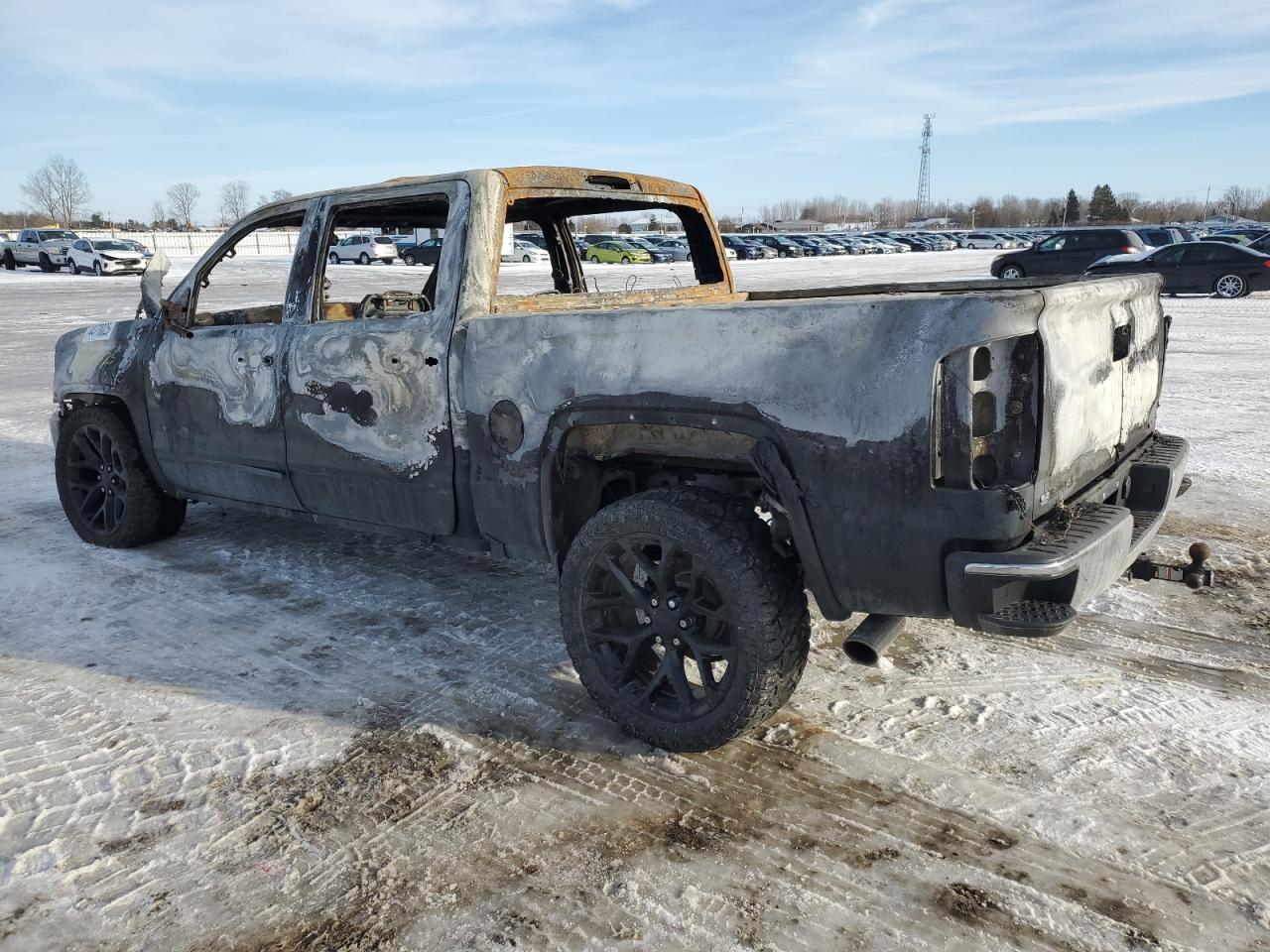 2018 GMC Sierra VIN 3GTU2MECXJG470684 Copart auction photo, burn damage thumbnail 2