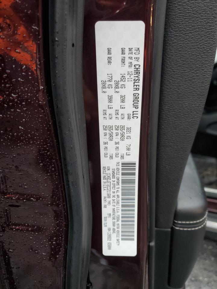 2012 Dodge Durango VIN 1C4SDJET2CC211600 Copart auction photo, front end damage thumbnail 13