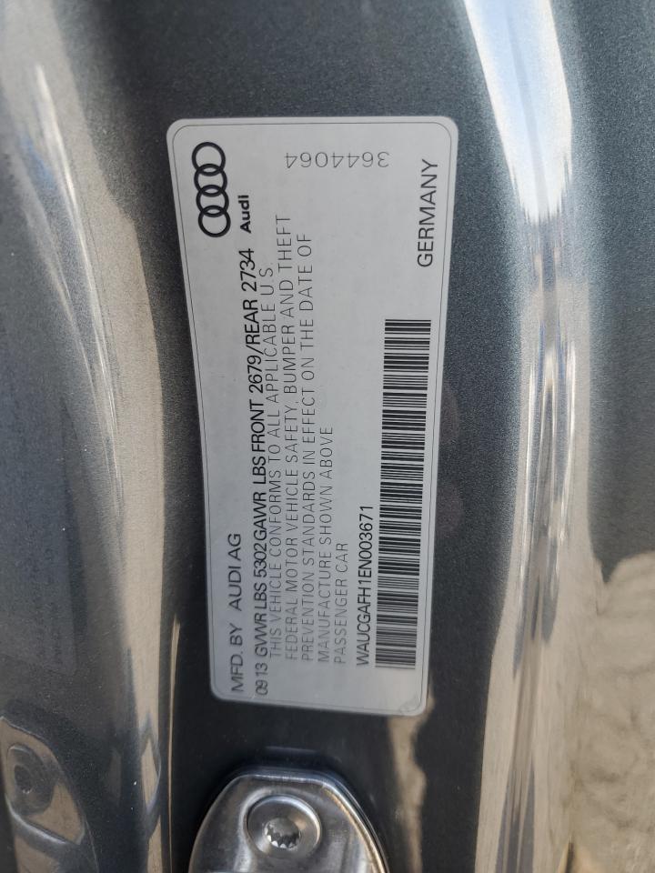 2014 Audi RS5 VIN WAUCGAFH1EN003671 Copart auction photo, front end damage thumbnail 12