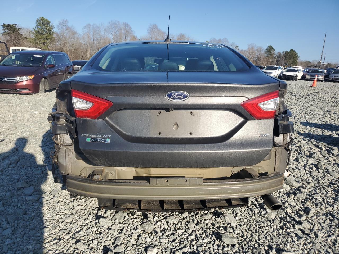 2016 Ford Fusion VIN 3FA6P0PU2GR318152 Copart auction photo, rear end / side damage thumbnail 6