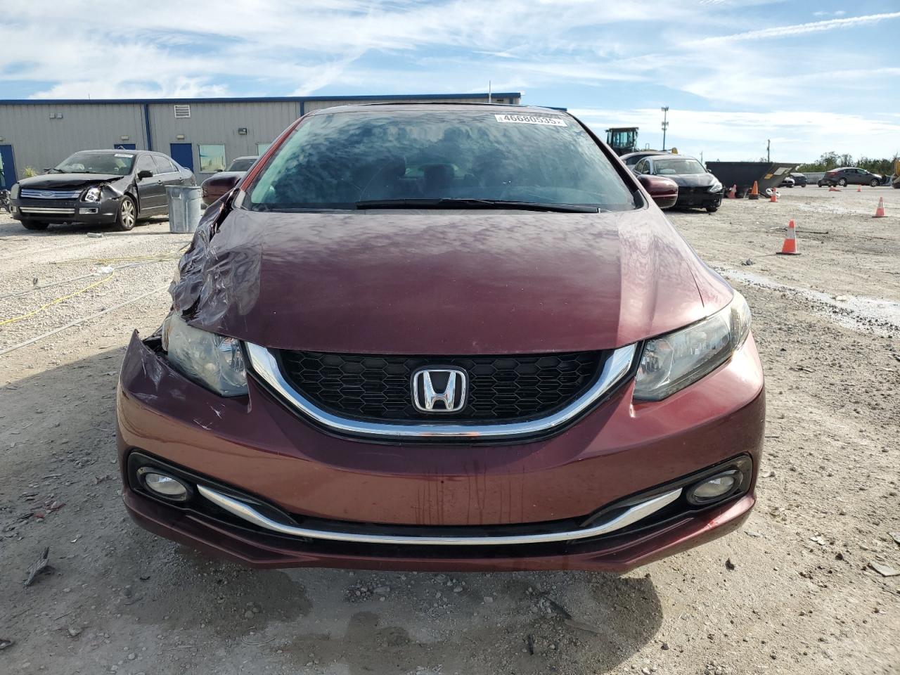 2015 Honda Civic VIN 2HGFB2F91FH547693 Copart auction photo, front end / rear end damage thumbnail 5