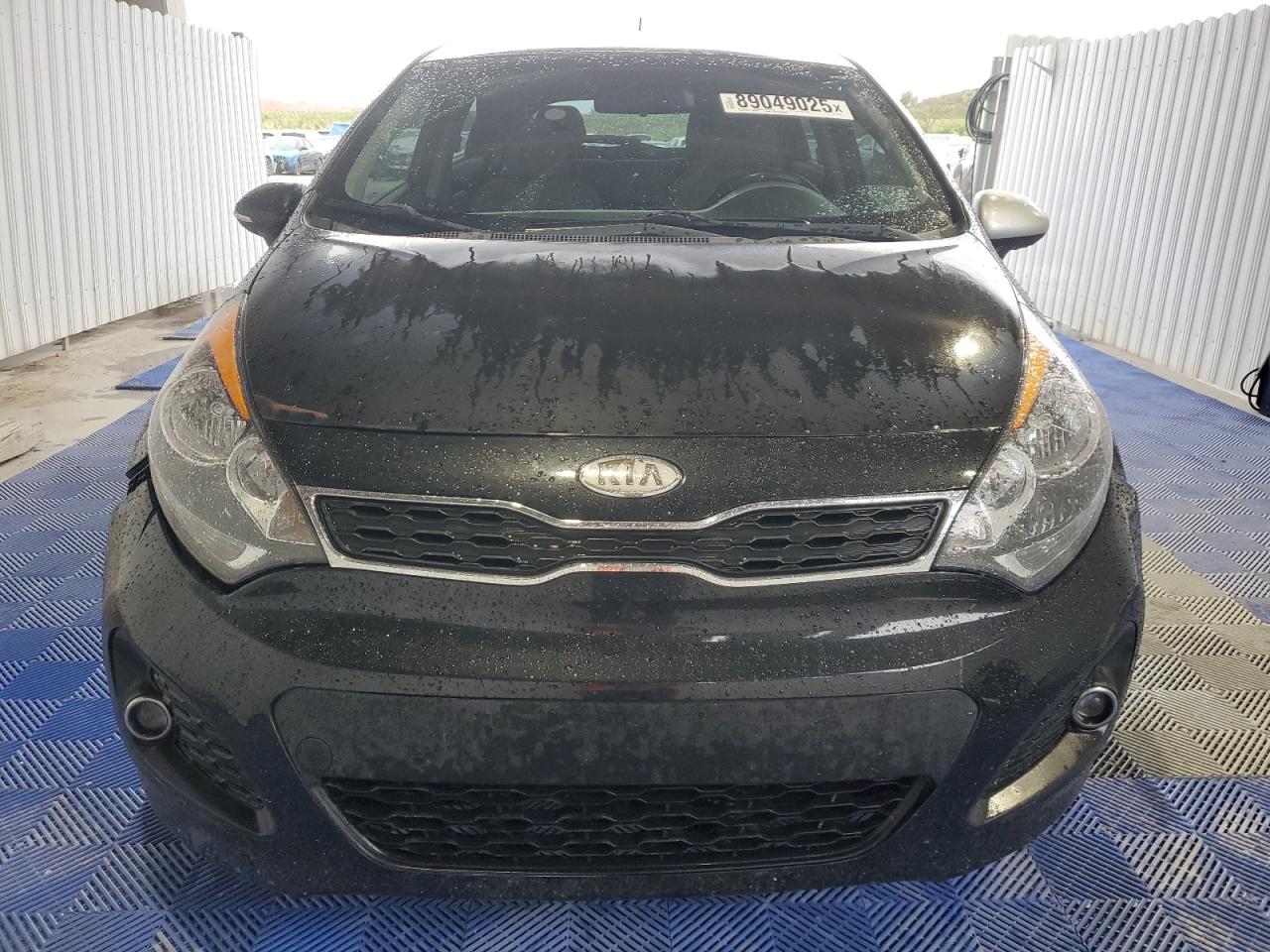 2012 KIA Rio VIN KNADN5A3XC6021526 Copart auction photo, side / front end damage thumbnail 5