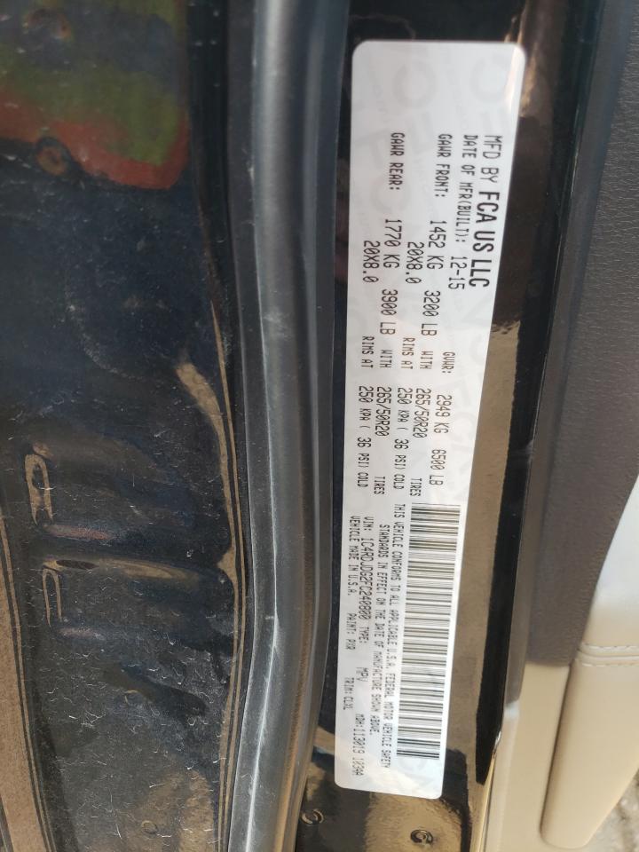 2015 Dodge Durango VIN 1C4RDJDG2FC240800 Copart auction photo, front end damage thumbnail 13