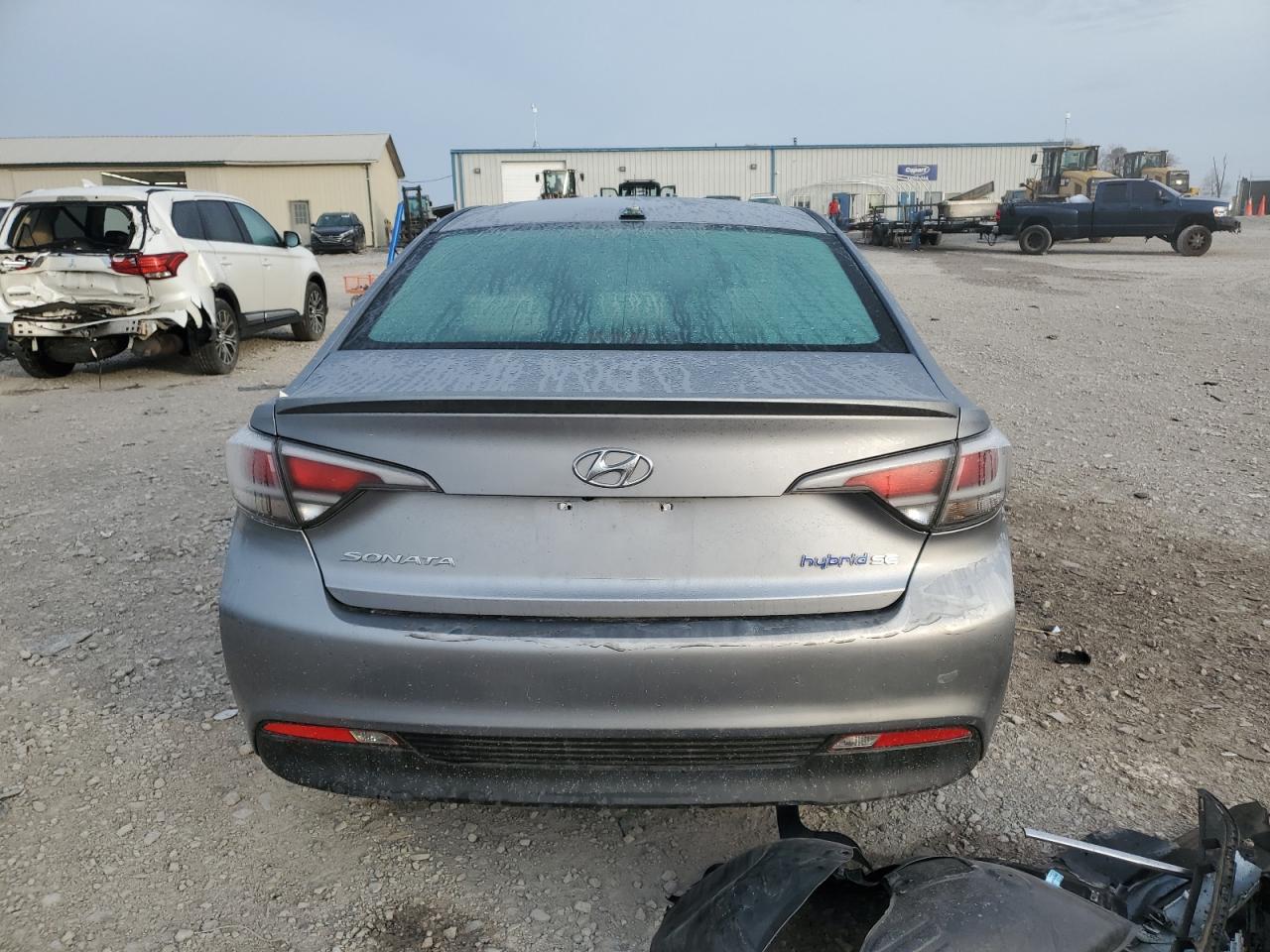 2016 Hyundai Sonata VIN KMHE24L19GA038130 Copart auction photo, front end / side damage thumbnail 6