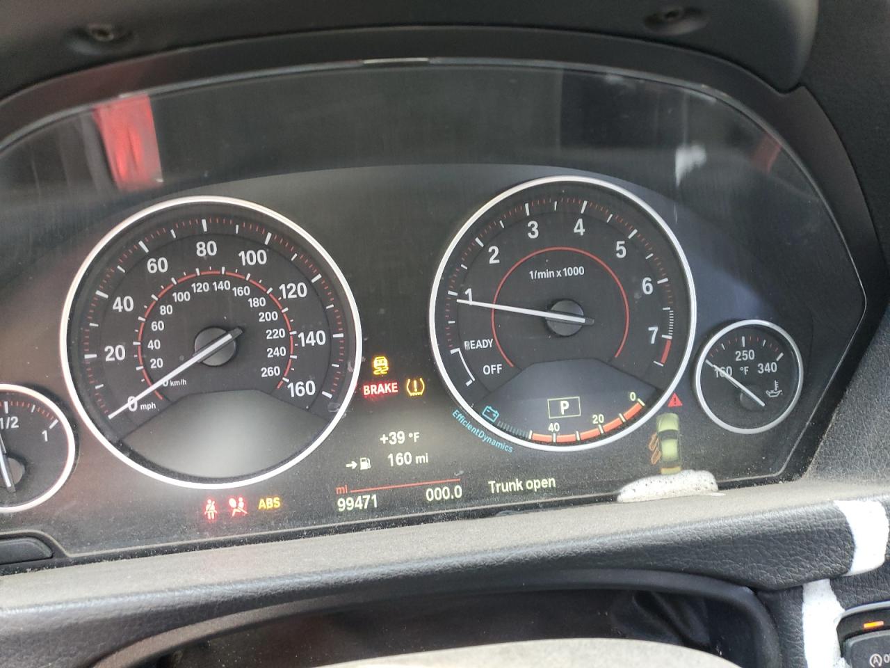 2015 BMW 3er VIN WBA3B9G59FNR94525 Copart auction photo, all over damage thumbnail 9