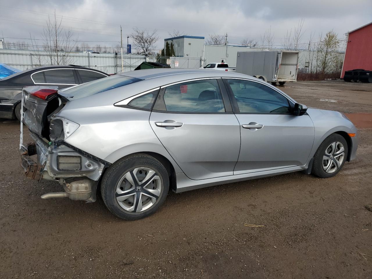 2018 Honda Civic VIN 2HGFC2F53JH041334 Copart auction photo, rear end damage thumbnail 3