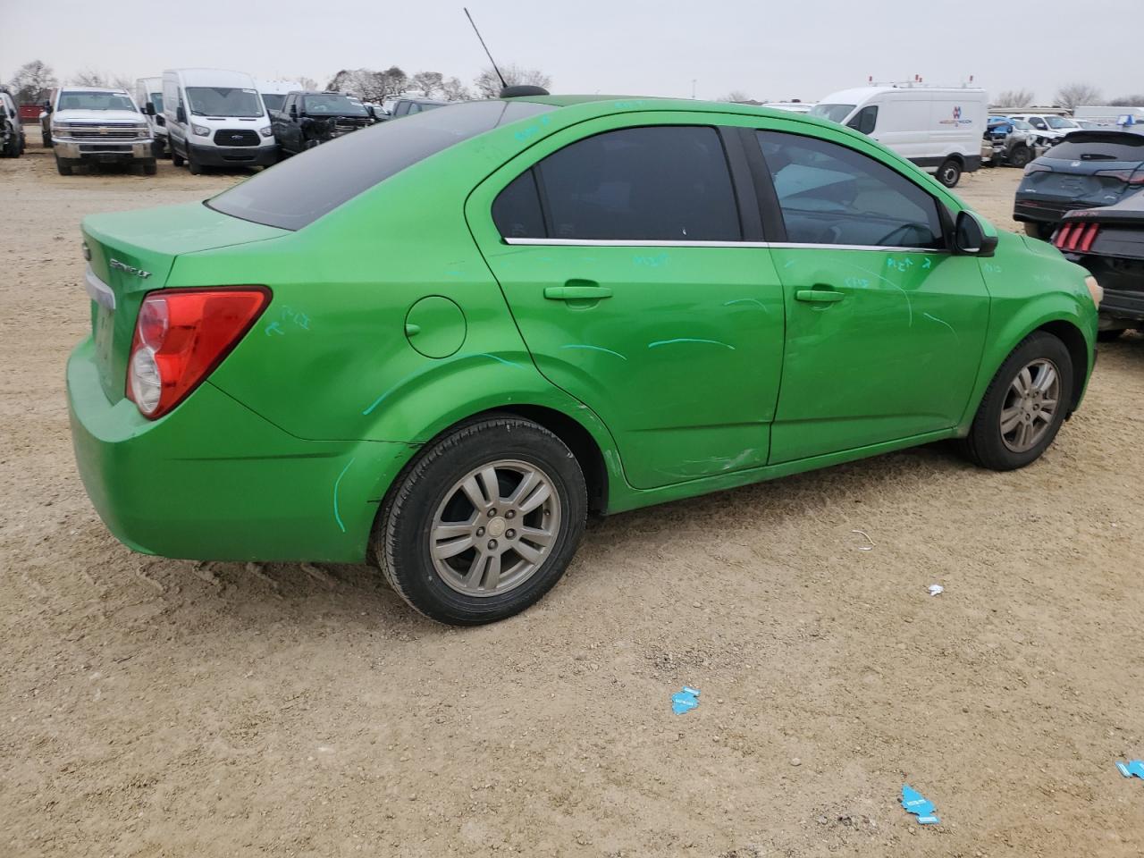 2015 Chevrolet Sonic VIN 1G1JC5SH3F4158421 Copart auction photo, side / minor dent/scratches damage thumbnail 3