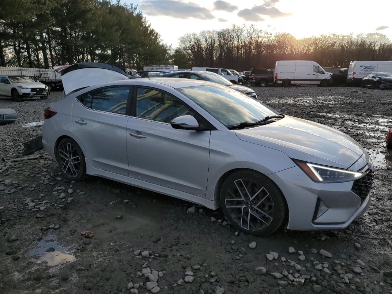 2019 Hyundai Elantra VIN KMHD04LB4KU835712 Copart auction photo, rear end damage thumbnail 4
