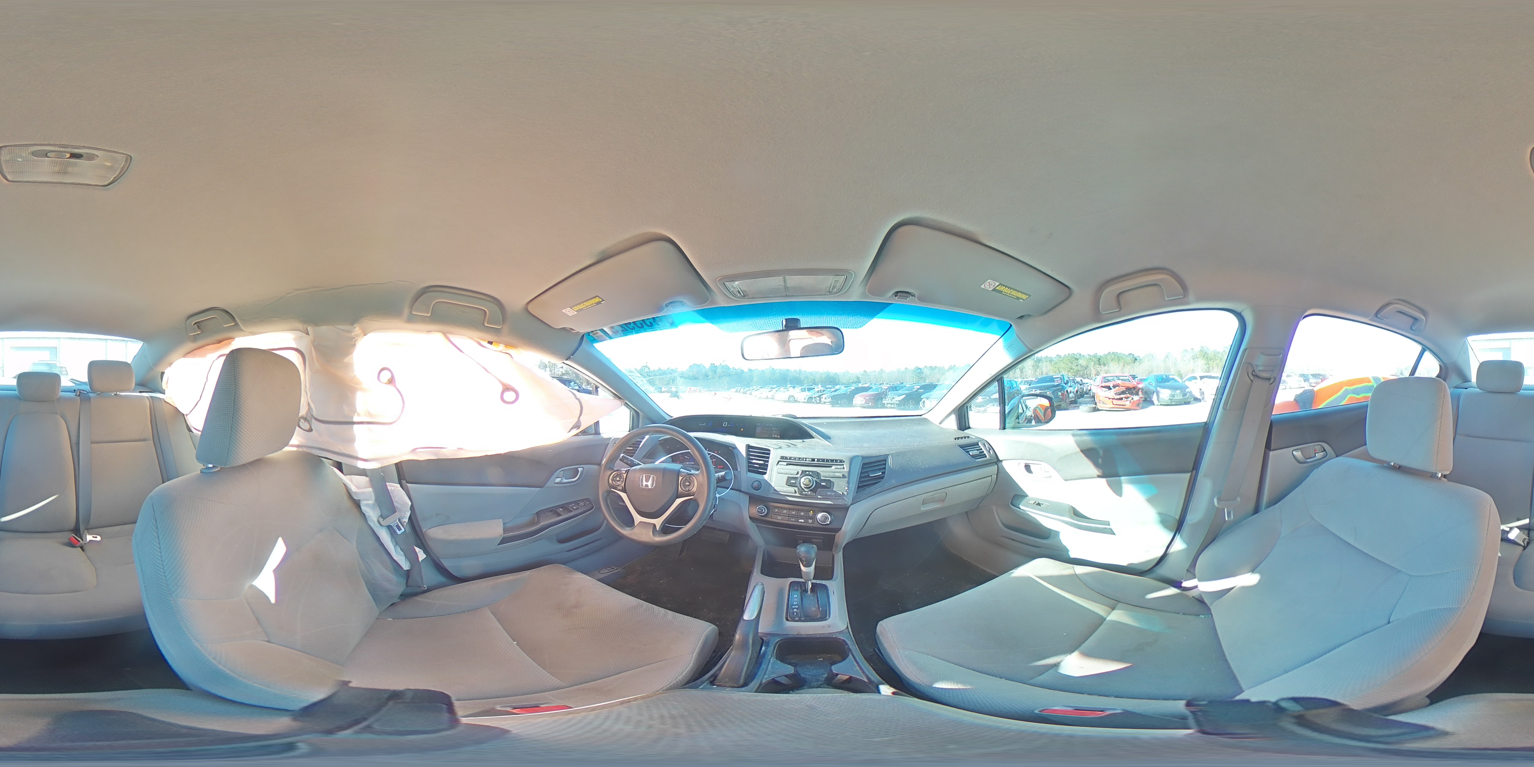2012 Honda Civic VIN 19XFB2F55CE347354 Copart auction photo, side damage thumbnail 13