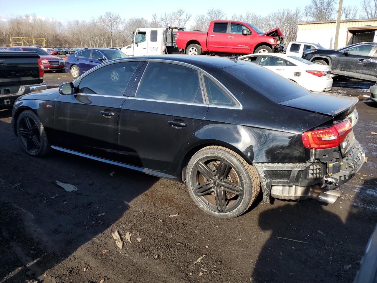 2014 Audi RS4 VIN WAUBGAFL8EA117660 Copart auction photo, rear end damage thumbnail 2
