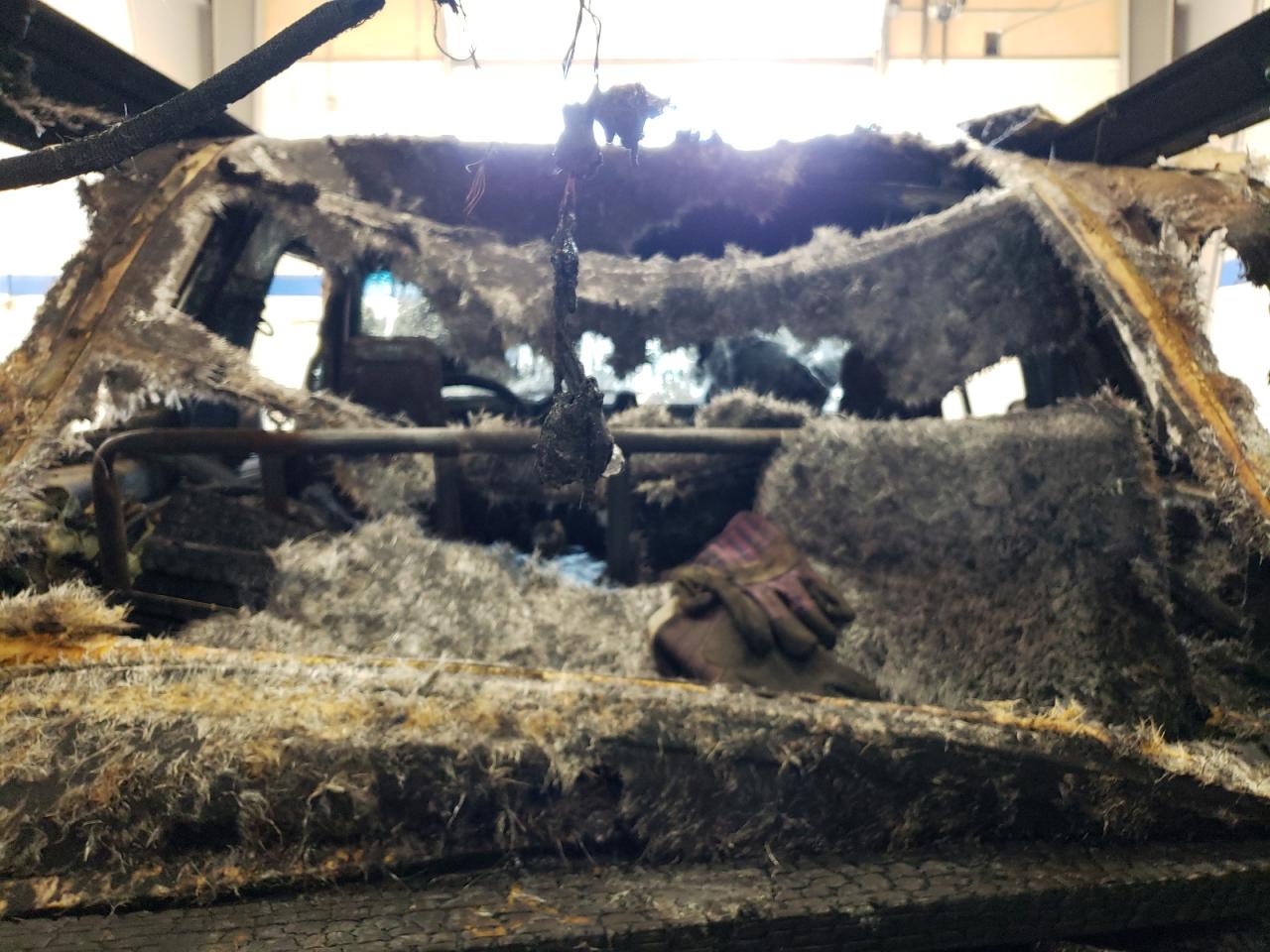 1996 Ford Bronco VIN 1FMEU15H6TLA69143 Copart auction photo, burn - interior / burn - engine damage thumbnail 10