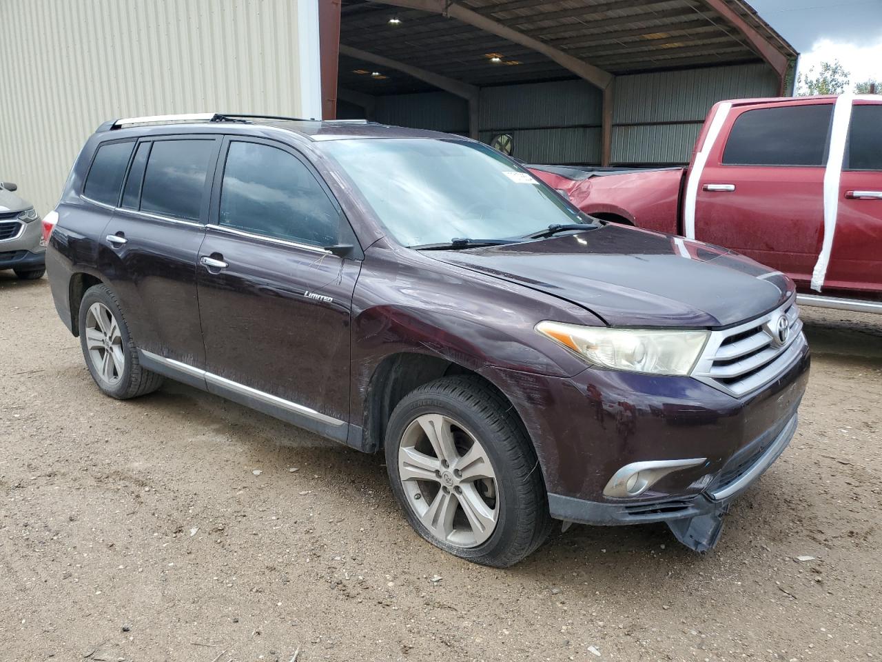 2013 Toyota Highlander VIN 5TDYK3EHXDS104222 Copart auction photo, front end / minor dent/scratches damage thumbnail 4