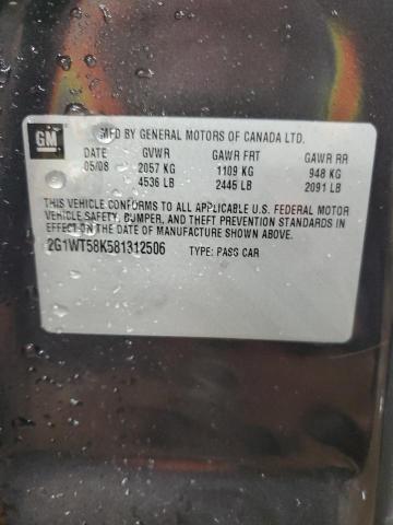 2008 Chevrolet Impala VIN 2G1WT58K581312506 Copart auction photo, mechanical damage thumbnail 12