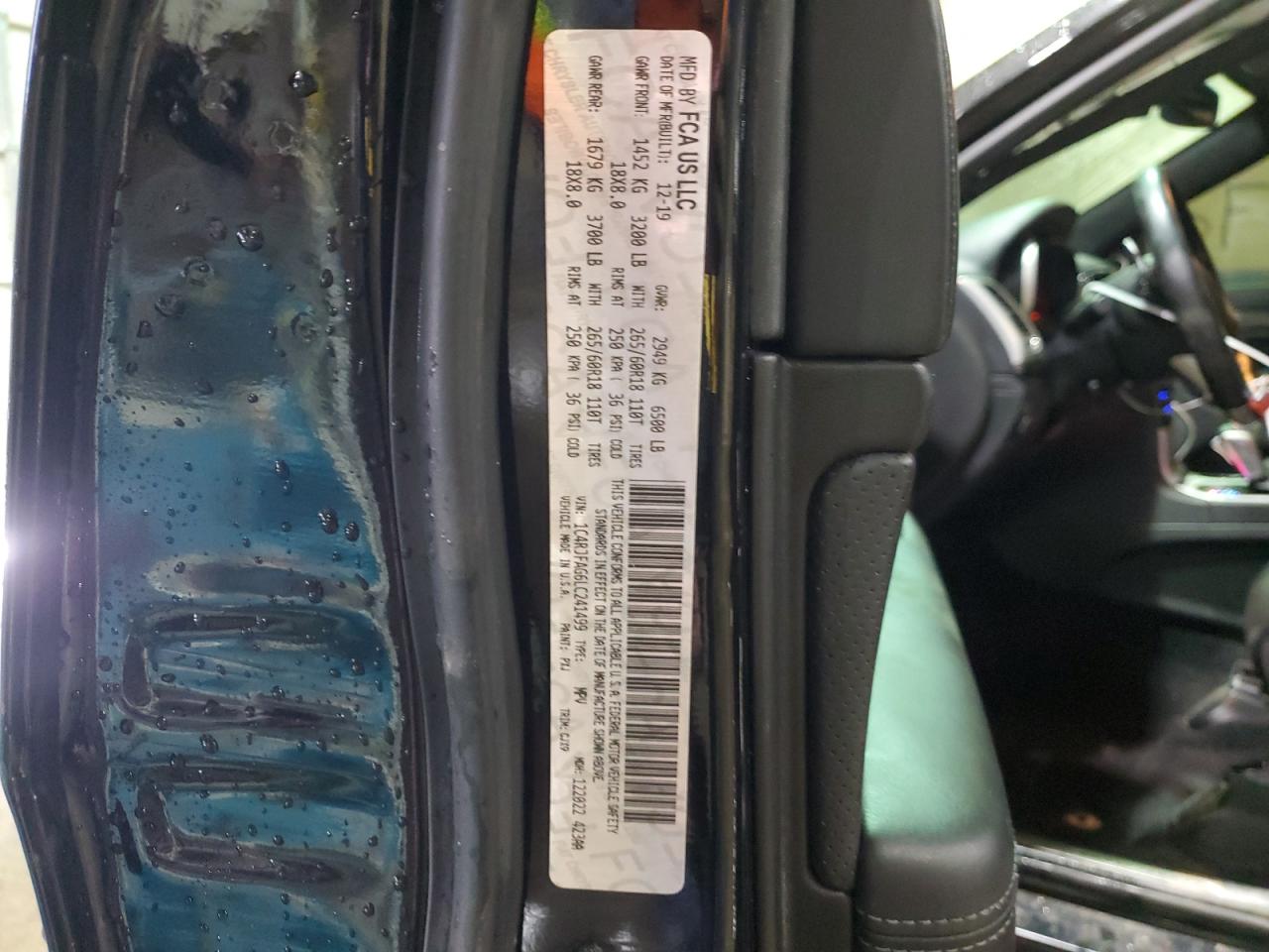 2021 Jeep Grand Cherokee VIN 1C4RJFN93MC818583 Copart auction photo, missing/altered vin / mechanical damage thumbnail 13