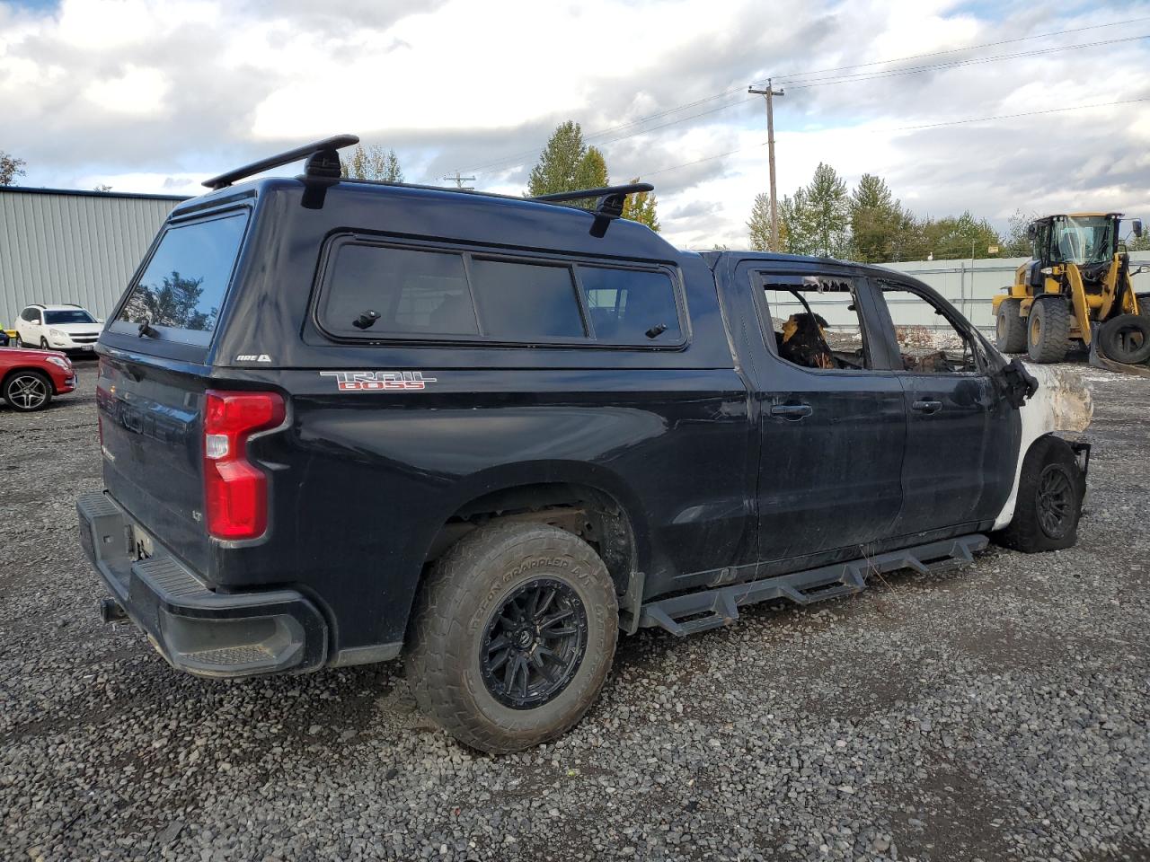 2021 Chevrolet Silverado VIN 3GCPYFEDXMG279982 Copart auction photo, burn damage thumbnail 3