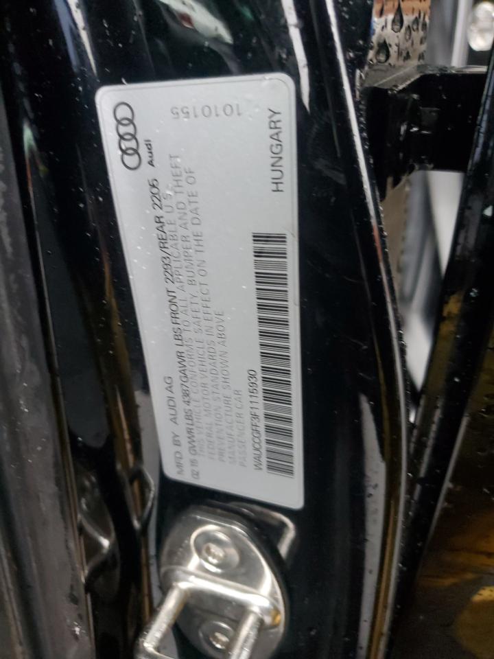 2015 Audi A3 VIN WAUCCGFF3F1115930 Copart auction photo, front end damage thumbnail 14