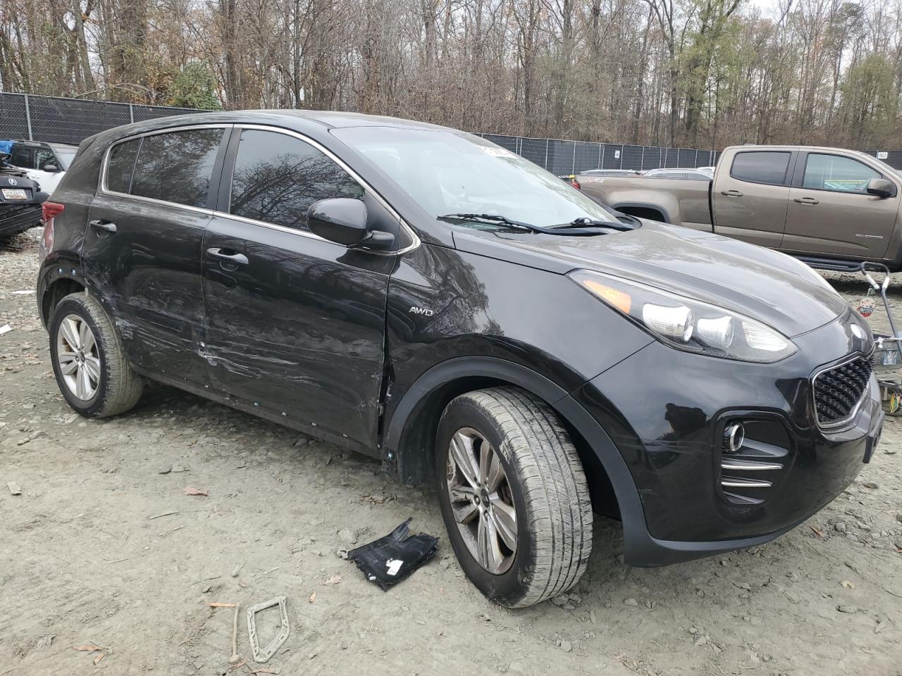 2018 KIA Sportage VIN KNDPMCAC6J7359620 Copart auction photo, side damage thumbnail 4