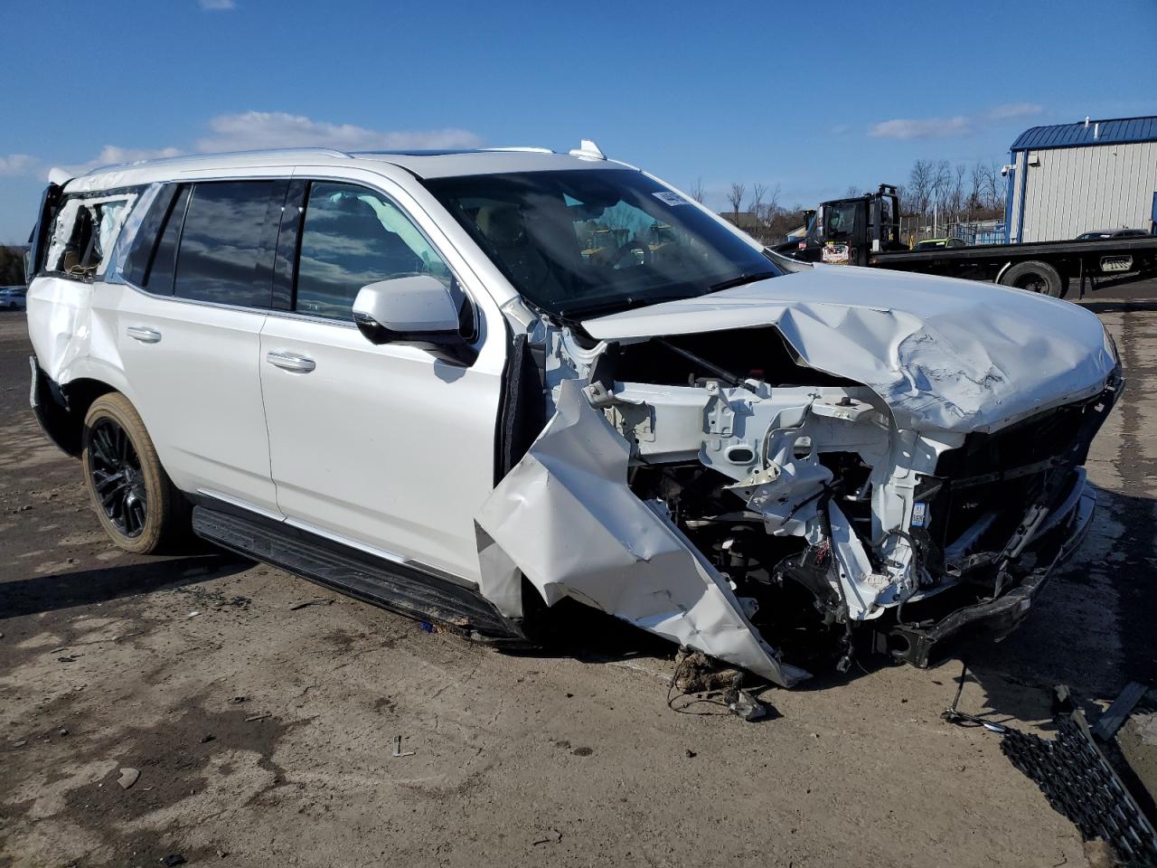 2023 Cadillac Escalade VIN 1GYS4BKL3PR543262 Copart auction photo, front end / undercarriage damage thumbnail 4