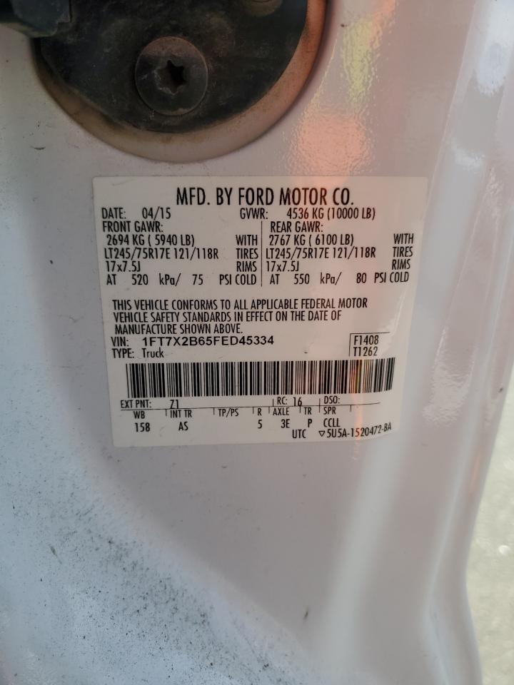 2015 Ford F250 VIN 1FT7X2B65FED45334 Copart auction photo, front end / minor dent/scratches damage thumbnail 13