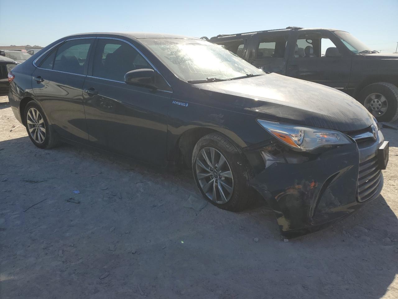 2015 Toyota Camry VIN 4T1BD1FKXFU161710 Copart auction photo, front end / side damage thumbnail 4