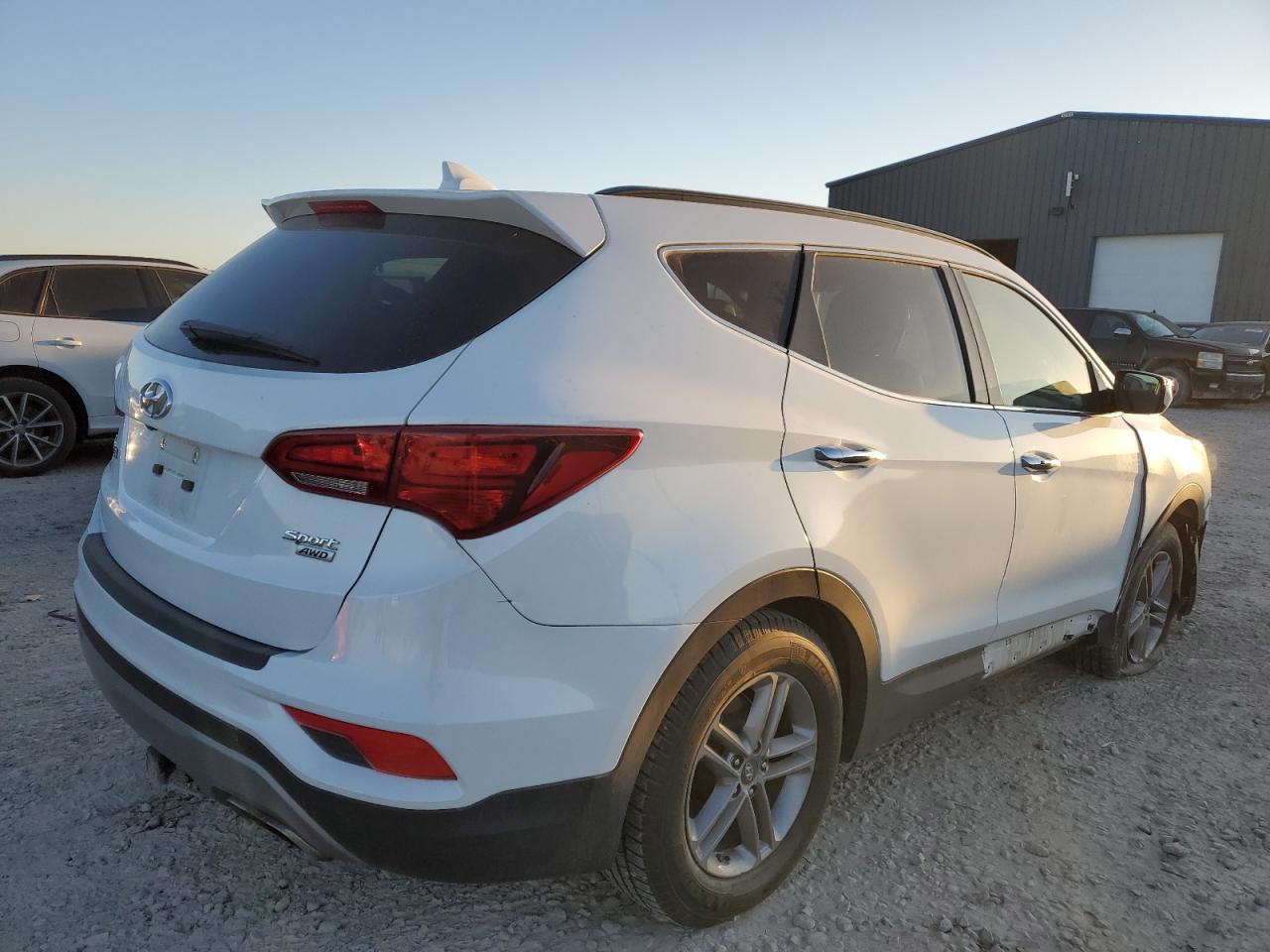 2017 Hyundai Santa Fe VIN 5NMZUDLB9HH023241 Copart auction photo, front end / side damage thumbnail 3