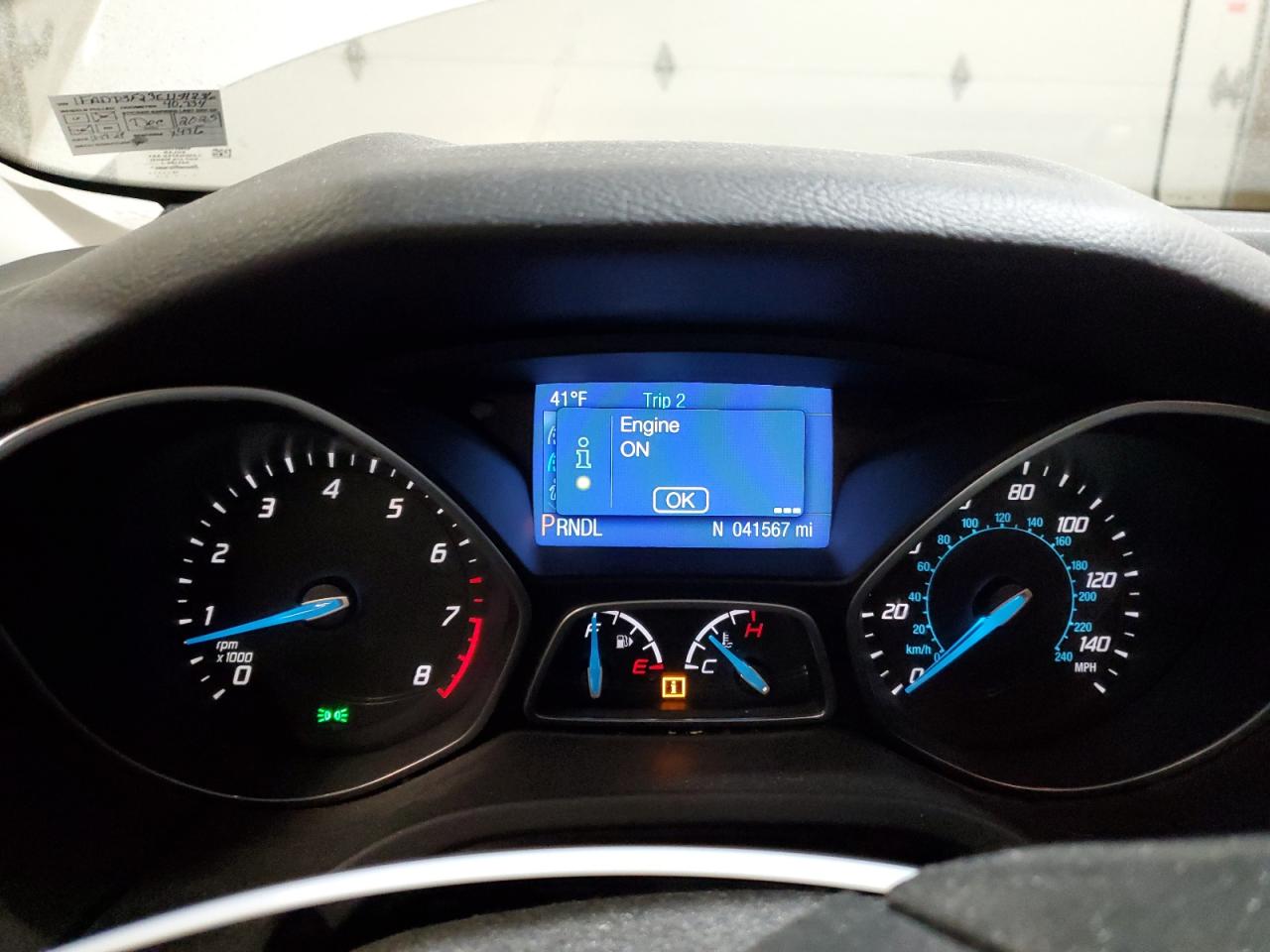 2014 Ford Focus VIN 1FADP3F23EL154236 Copart auction photo, front end damage thumbnail 9