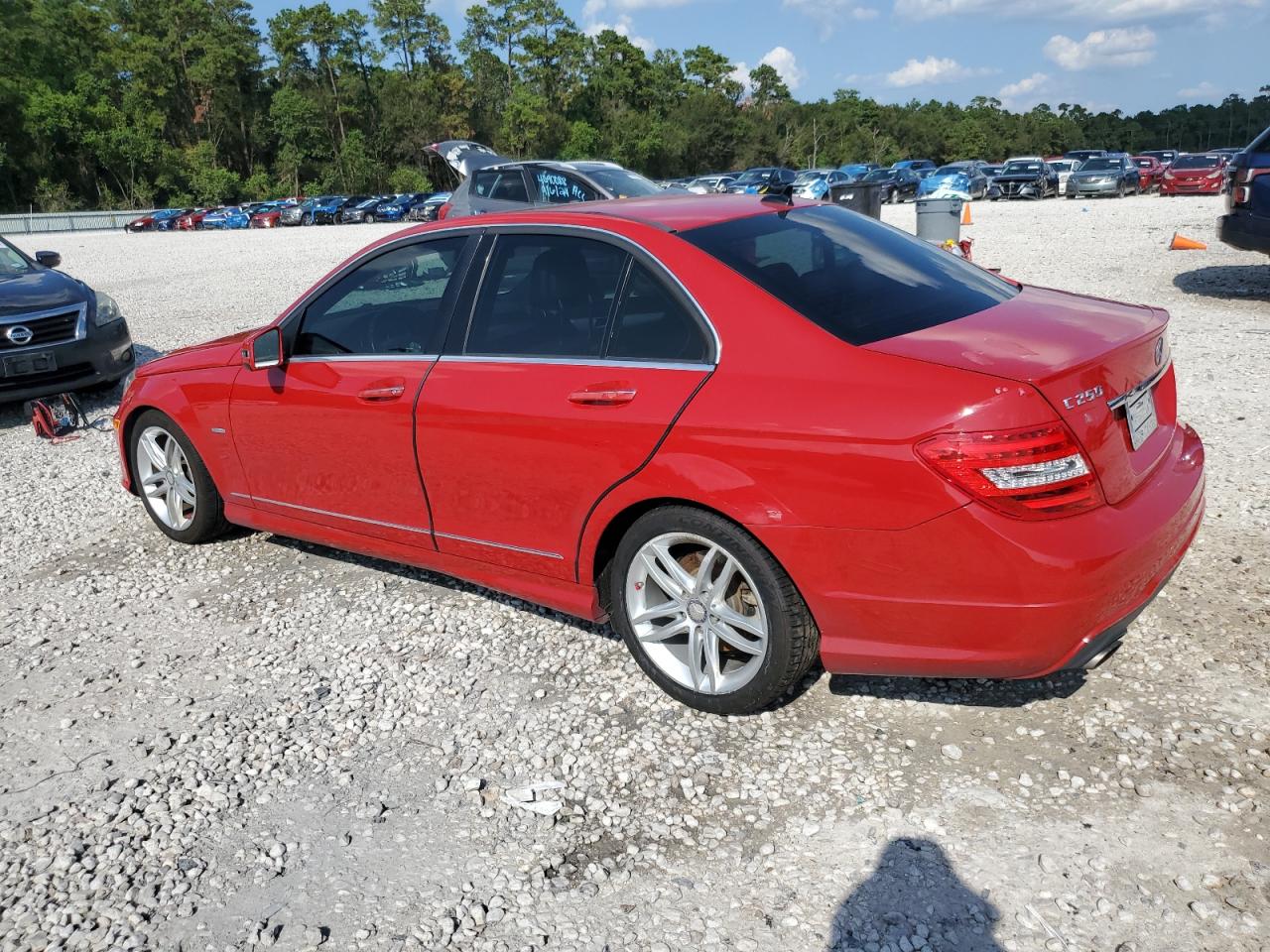 2012 Mercedes-Benz C-klasse VIN WDDGF4HB4CA637472 Copart auction photo, water/flood damage thumbnail 2