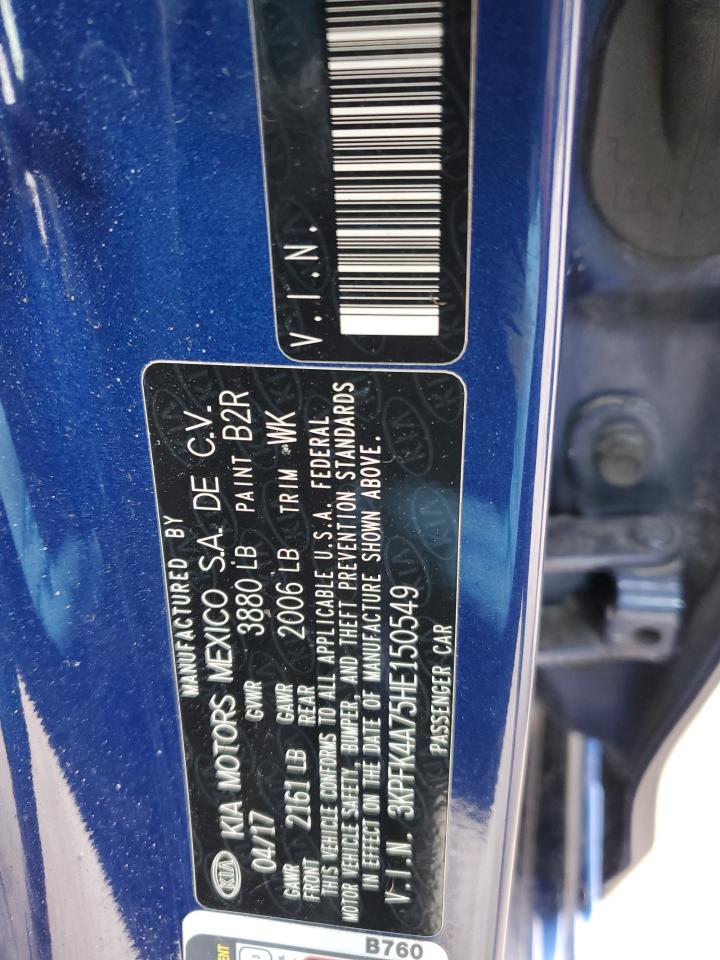 2017 KIA Forte VIN 3KPFK4A75HE150549 Copart auction photo, front end damage thumbnail 15