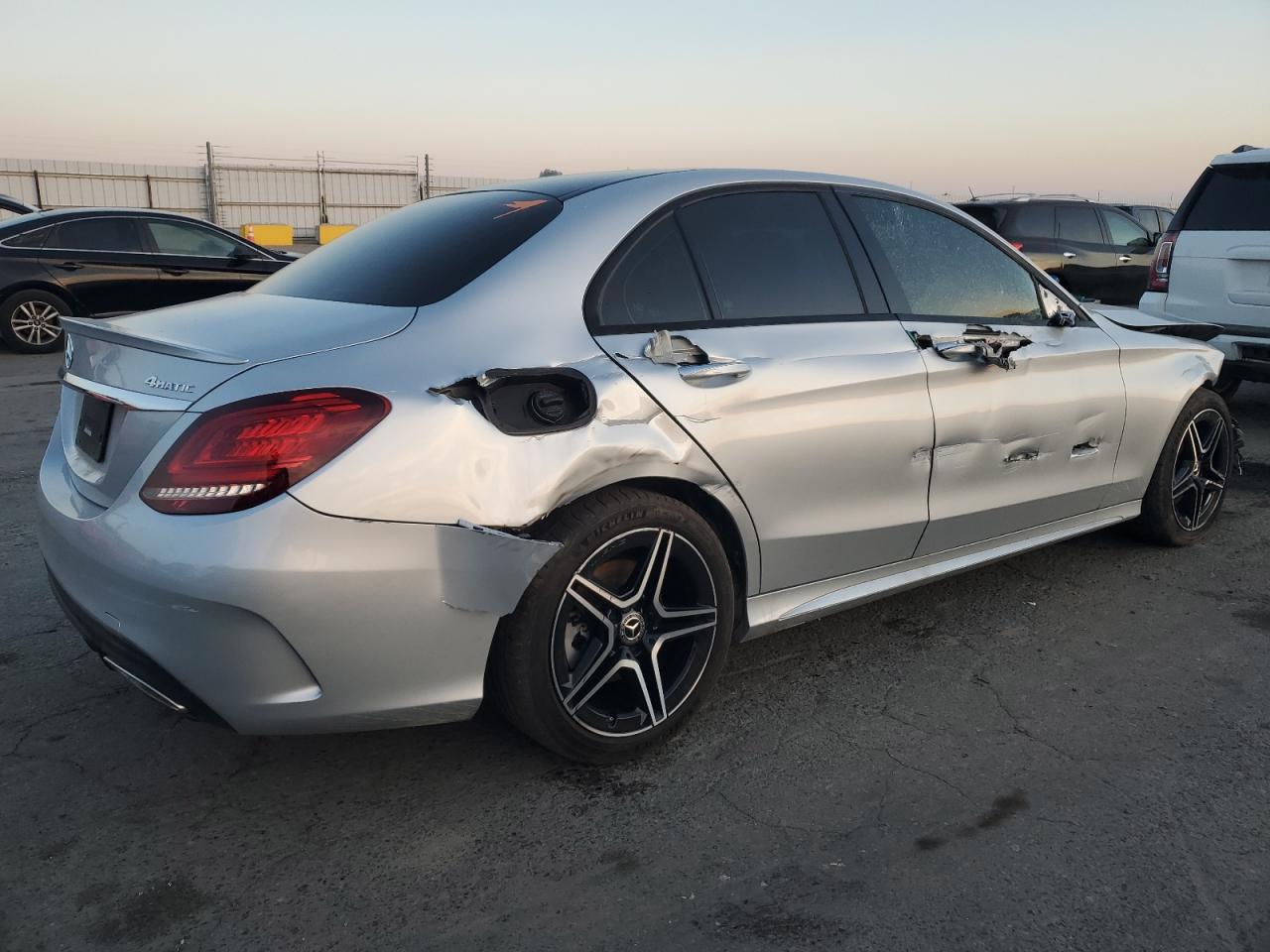 2021 Mercedes-Benz C-klasse VIN W1KWF8EB8MR644032 Copart auction photo, all over damage thumbnail 3