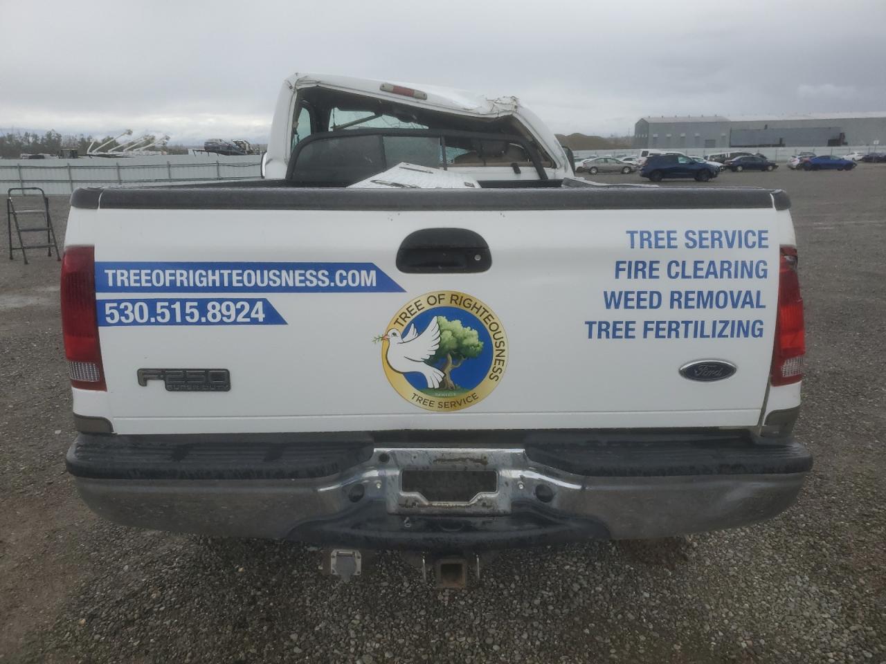2002 Ford F250 VIN 1FTNX21F72EA92441 Copart auction photo, rollover damage thumbnail 6
