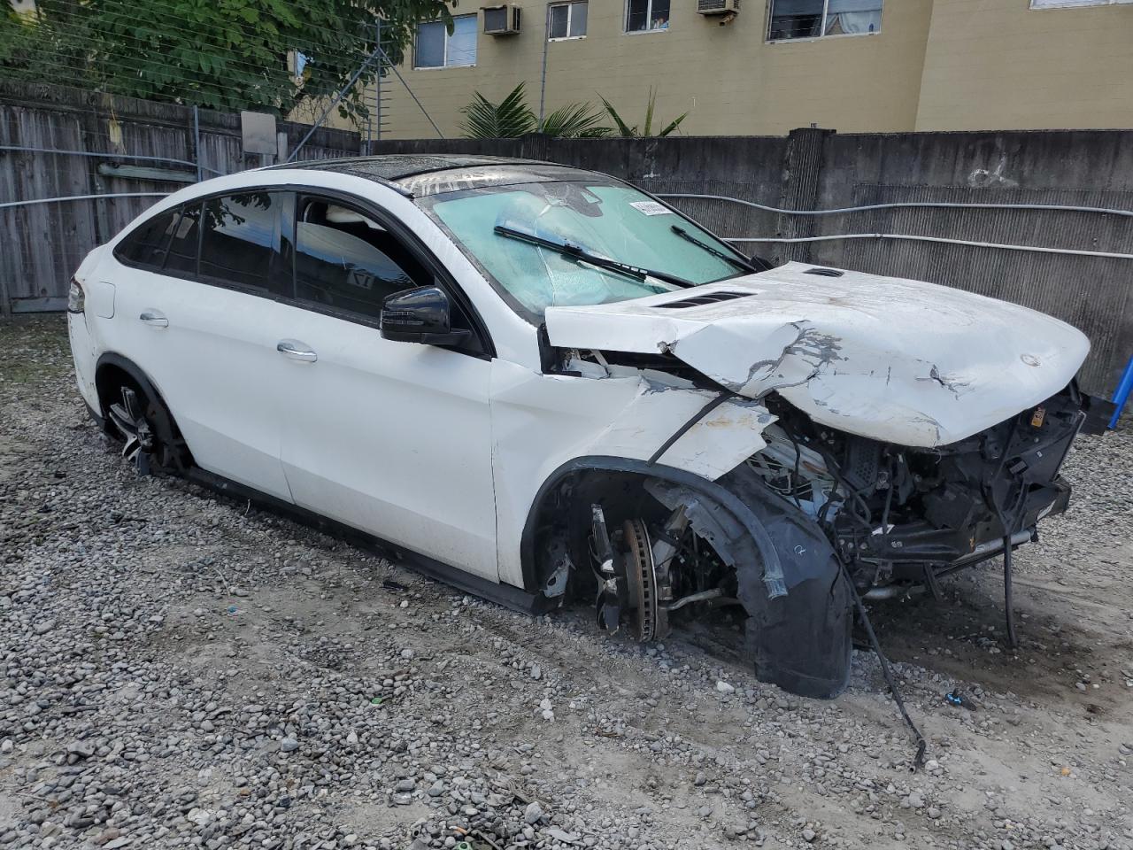 2019 Mercedes-Benz GLE VIN 4JGED6EB4KA155554 Copart auction photo, front end / undercarriage damage thumbnail 4