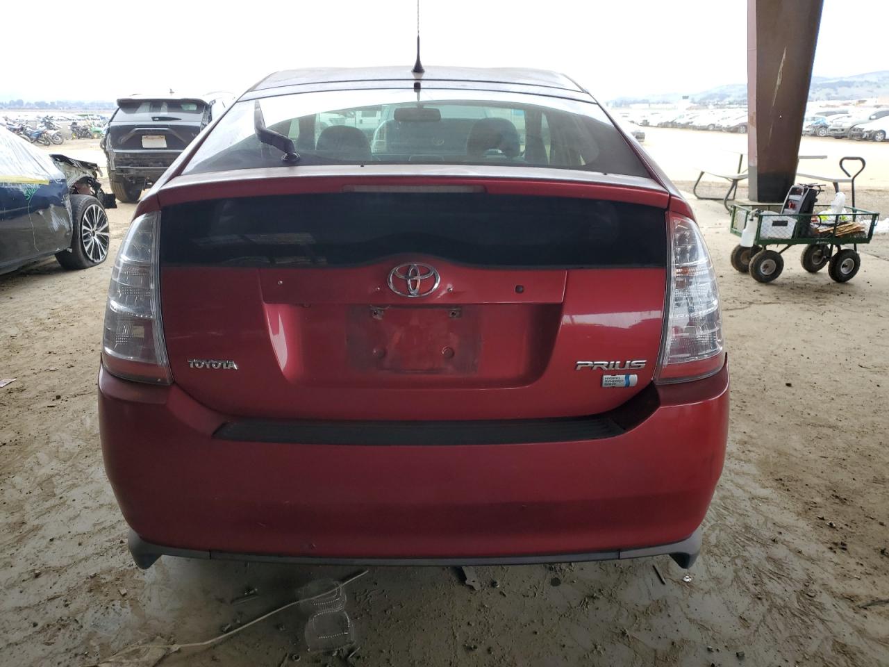 2007 Toyota Prius VIN JTDKB20U473285473 Copart auction photo, vandalism damage thumbnail 6
